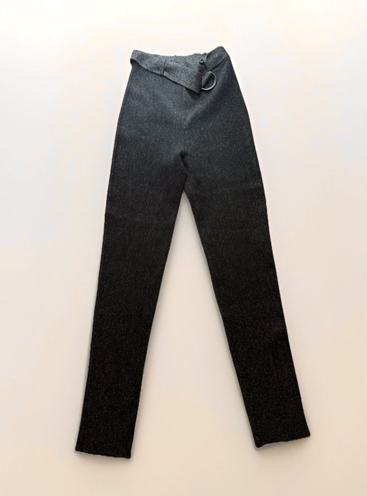 Jean Paul Gaultier Jean Paul Gaultier Classique Belted Metallic Black Pants S Size 26" / US 2 / IT 38 - 1 Thumbnail