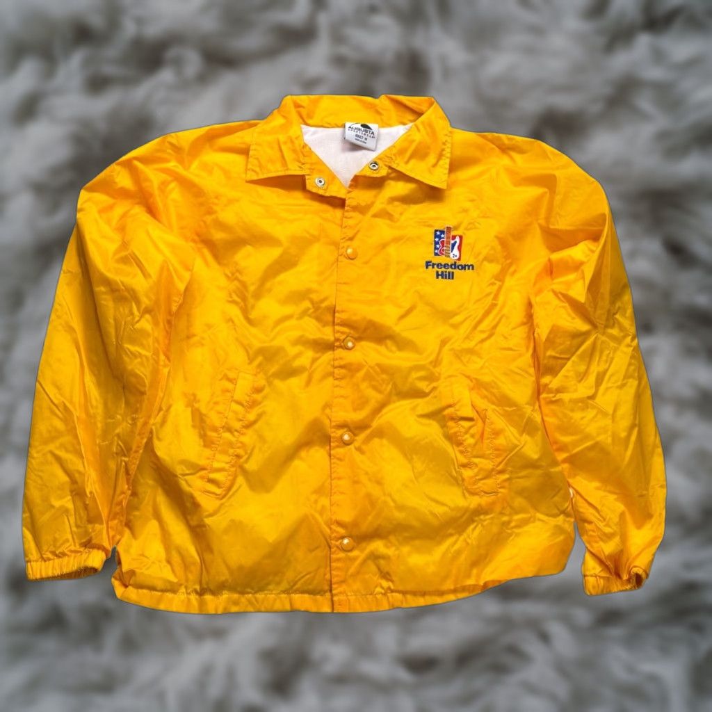 Augusta Sportswear VINTAGE Augusta Sportswear Coach Jacket Mens M Yellow Freedom Hill Embroidered Logo Snap Windbreaker Size US M / EU 48-50 / 2 - 1 Thumbnail