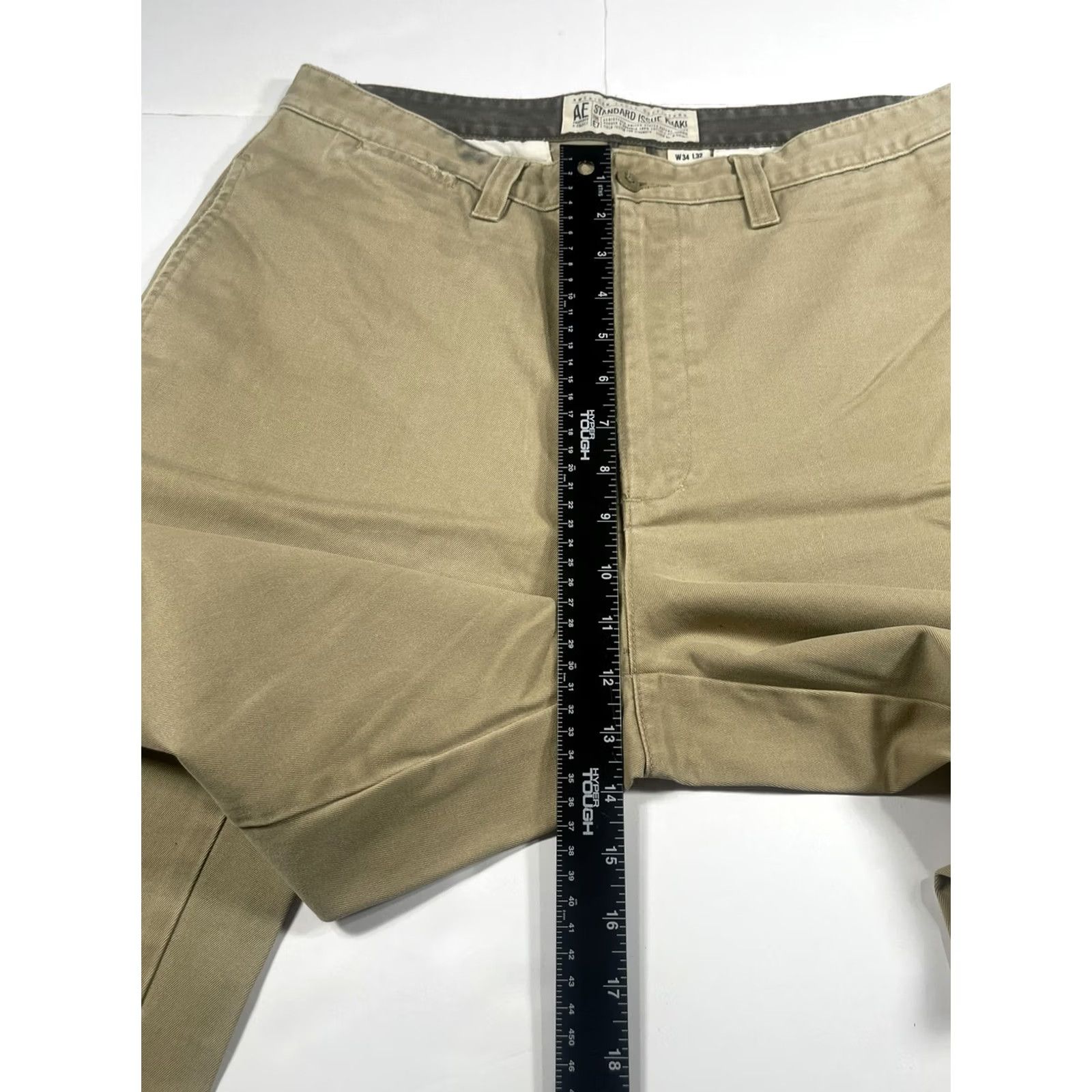 American Eagle Outfitters American Eagle Outfitters Mens Beige Flat Front Khaki Chino Pants Size 34Wx32L - Good Pre-Owned Condition Size US 34 / EU 50 - 4 Thumbnail