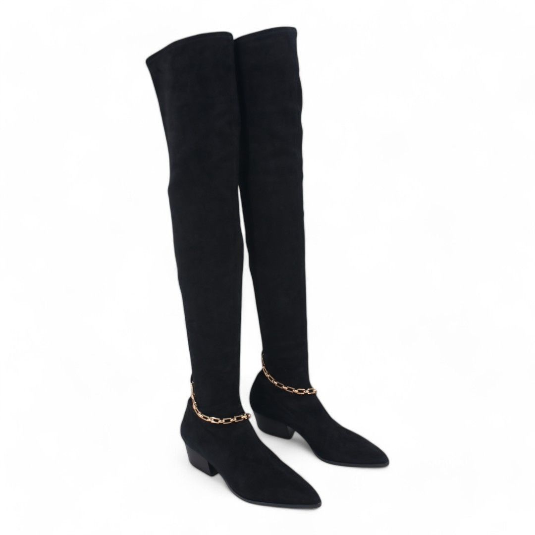 Other Stella Luna Over the Knee Suede Boots Size US 7 / IT 37 - 3 Thumbnail
