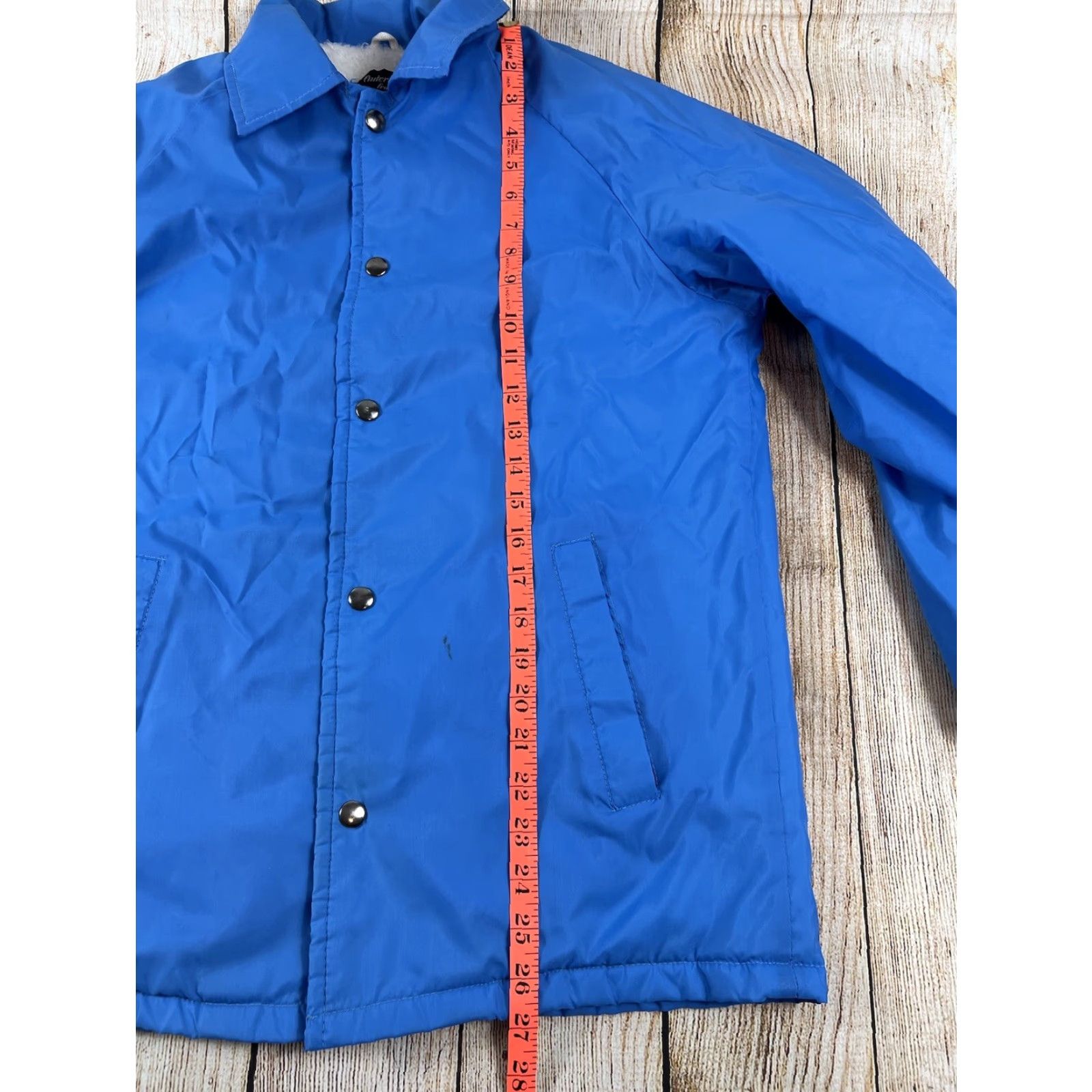 Sears VINTAGE Sears Jacket 90s Windbreaker Blue Lined Button S Men Small Size US S / EU 44-46 / 1 - 6 Thumbnail