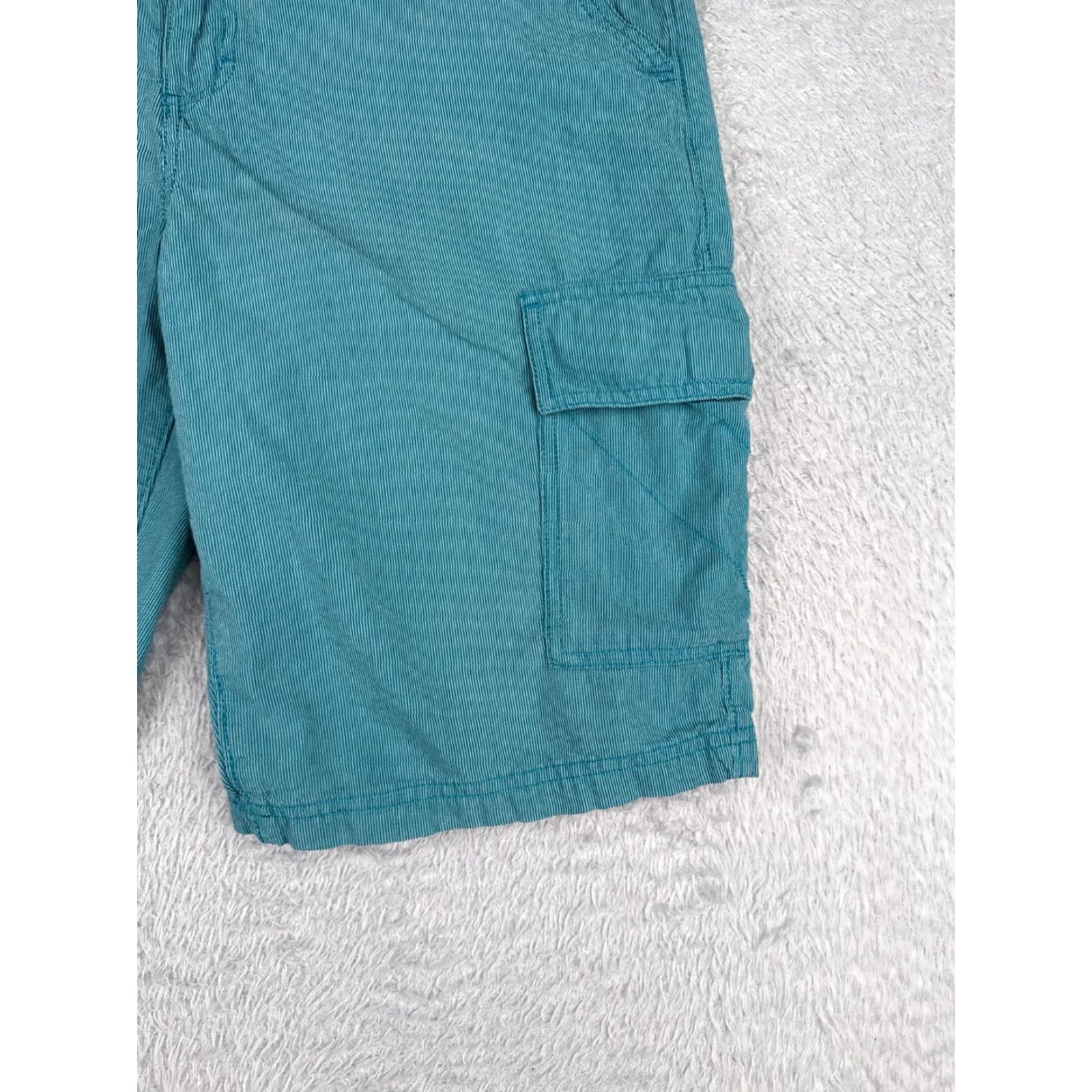 Vintage HAWK ONeill Shorts Men 33 Green Stripe Cargo Regular Cargo Shorts 100% Cotton Beach Vintage No Size US 33 - 2 Thumbnail