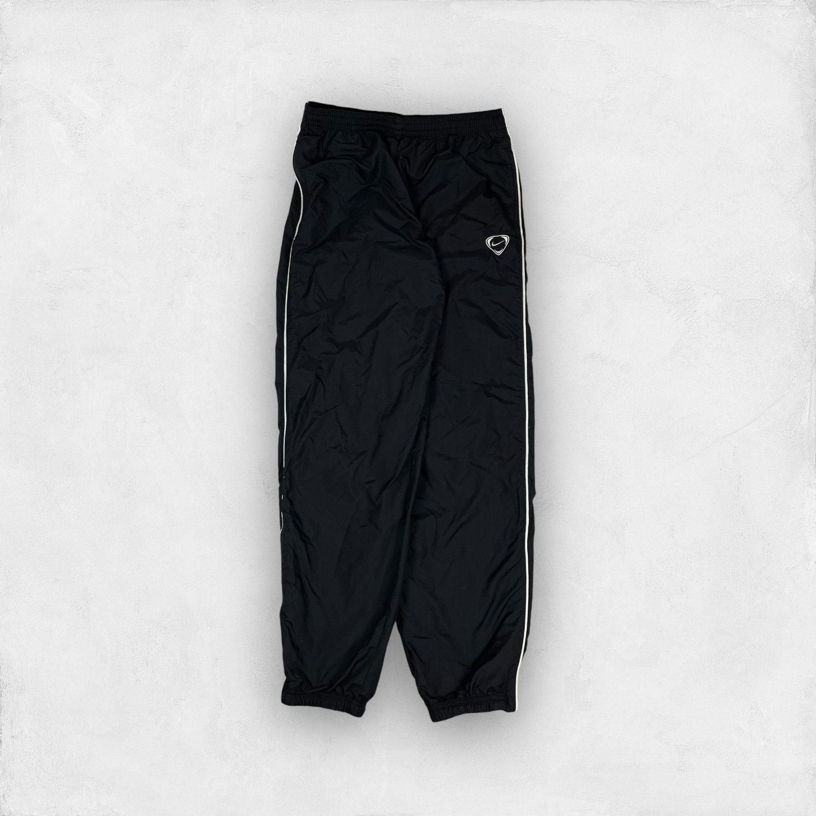 Nike × Vintage Nike Men's Black Swoosh Straight Leg High Rise Track Pant L Size US 32 / EU 48 - 1 Thumbnail