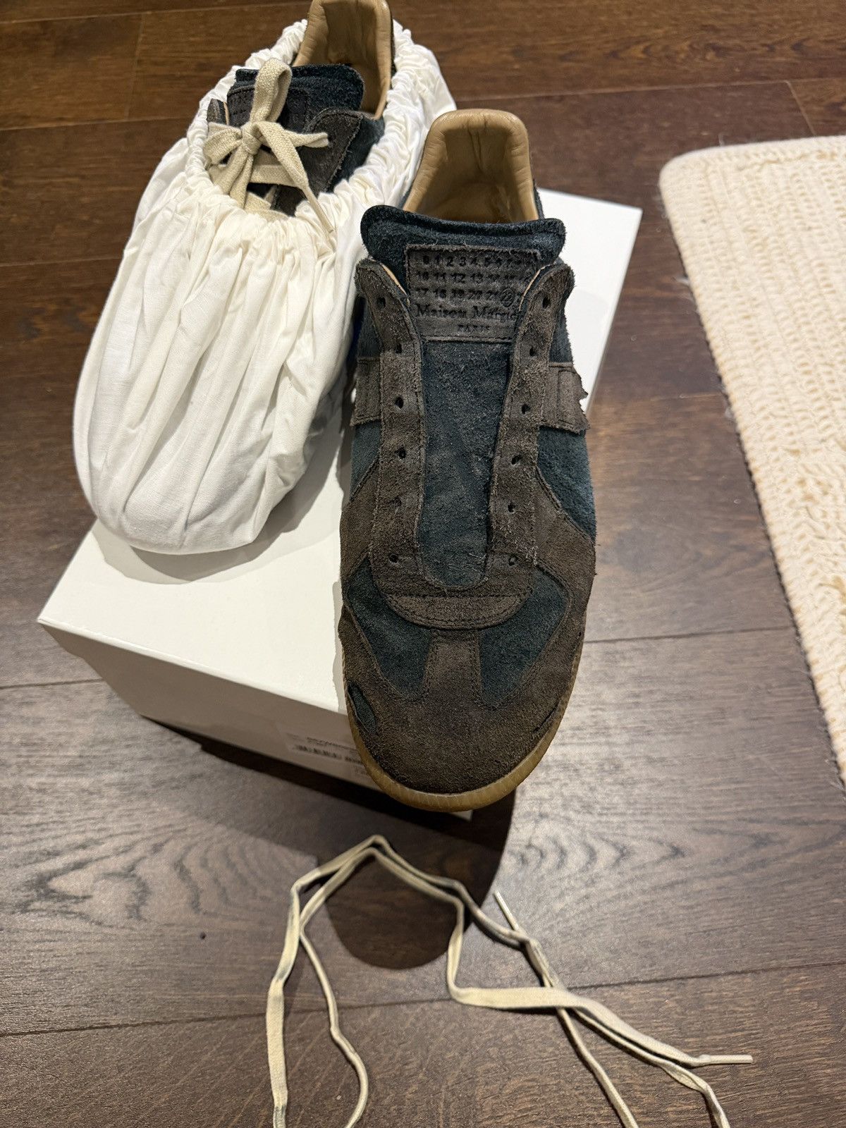 Maison Margiela Pre-distressed Maison Margiela Suede Replica GAT Black Gum Size US 11 / EU 44 - 10 Thumbnail