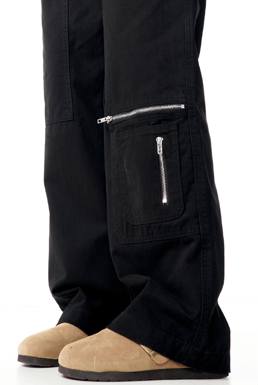 Japanese Brand × Jean American style zippered straight-leg loose black jeans Size US 32 / EU 48 - 5 Thumbnail