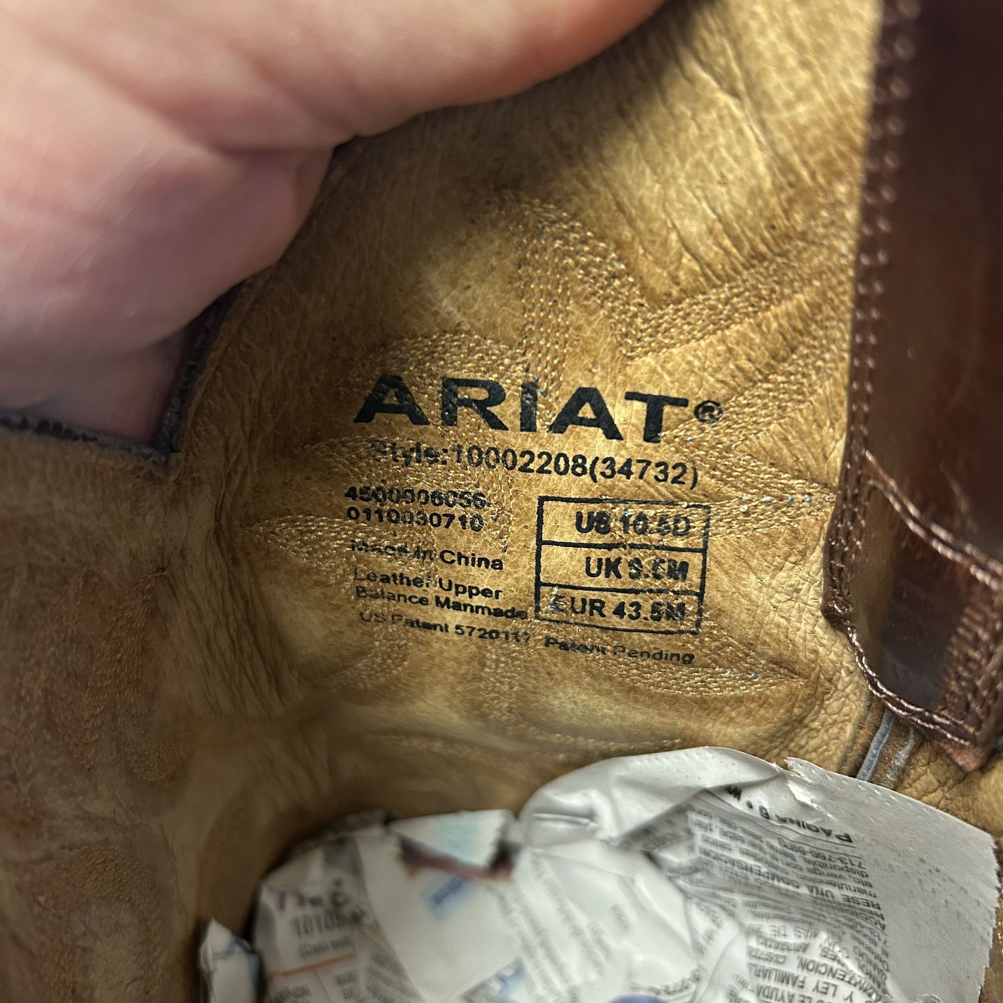 Ariat Ariat OILED Leather Cowboy Western RIDING WORK Boots Size US 10.5 / EU 43-44 - 3 Thumbnail