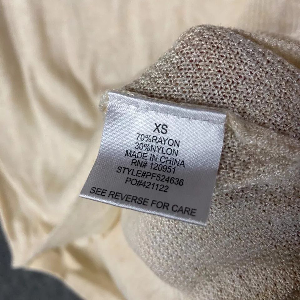 Other Pink Rose Top Women's XS Long Sleeve Pullover Beige Size XS / US 0-2 / IT 36-38 - 6 Thumbnail