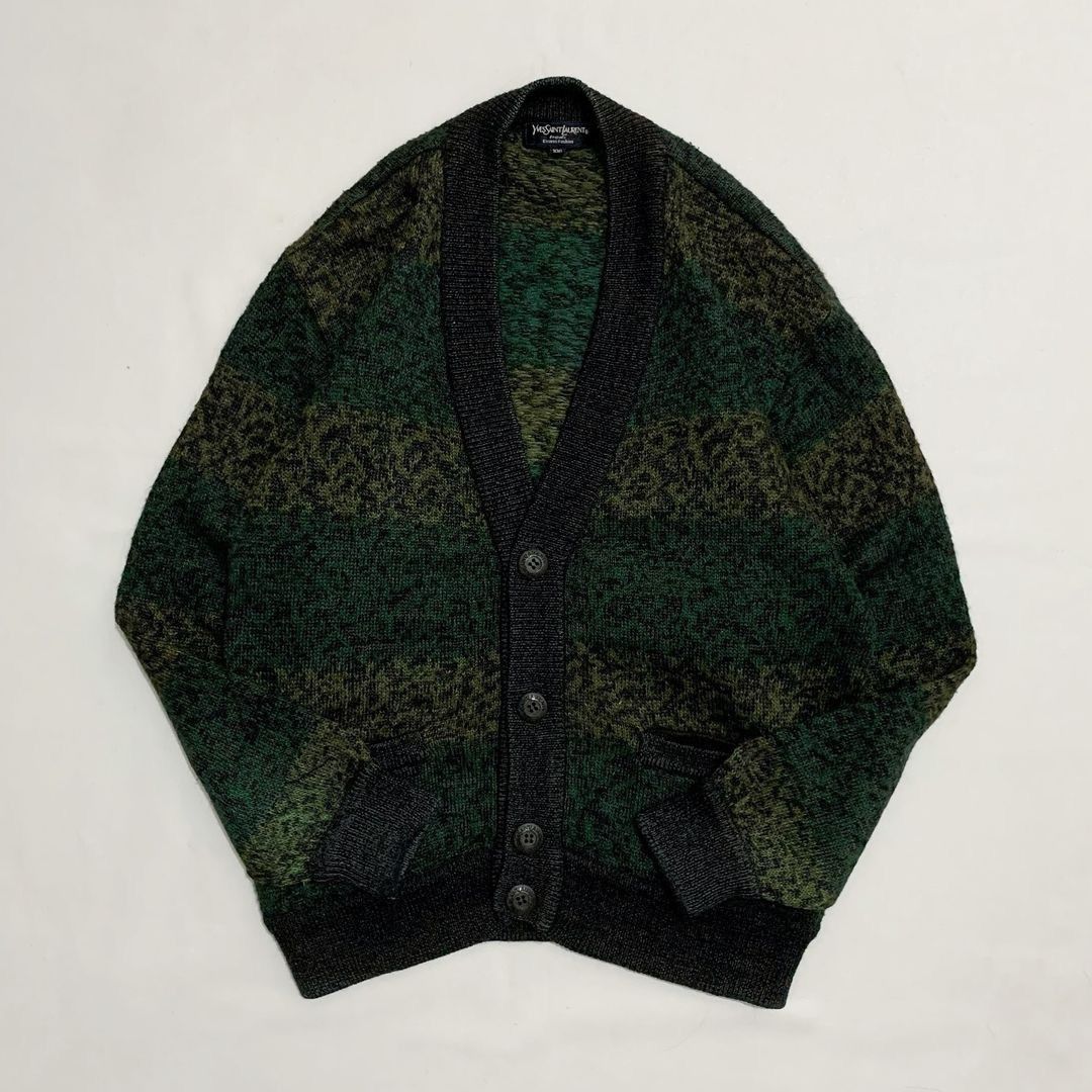 Yves Saint Laurent Vintage Yves Saint Laurent Cardigan Wool Grandpa Sweater Size US L / EU 52-54 / 3 - 4 Thumbnail