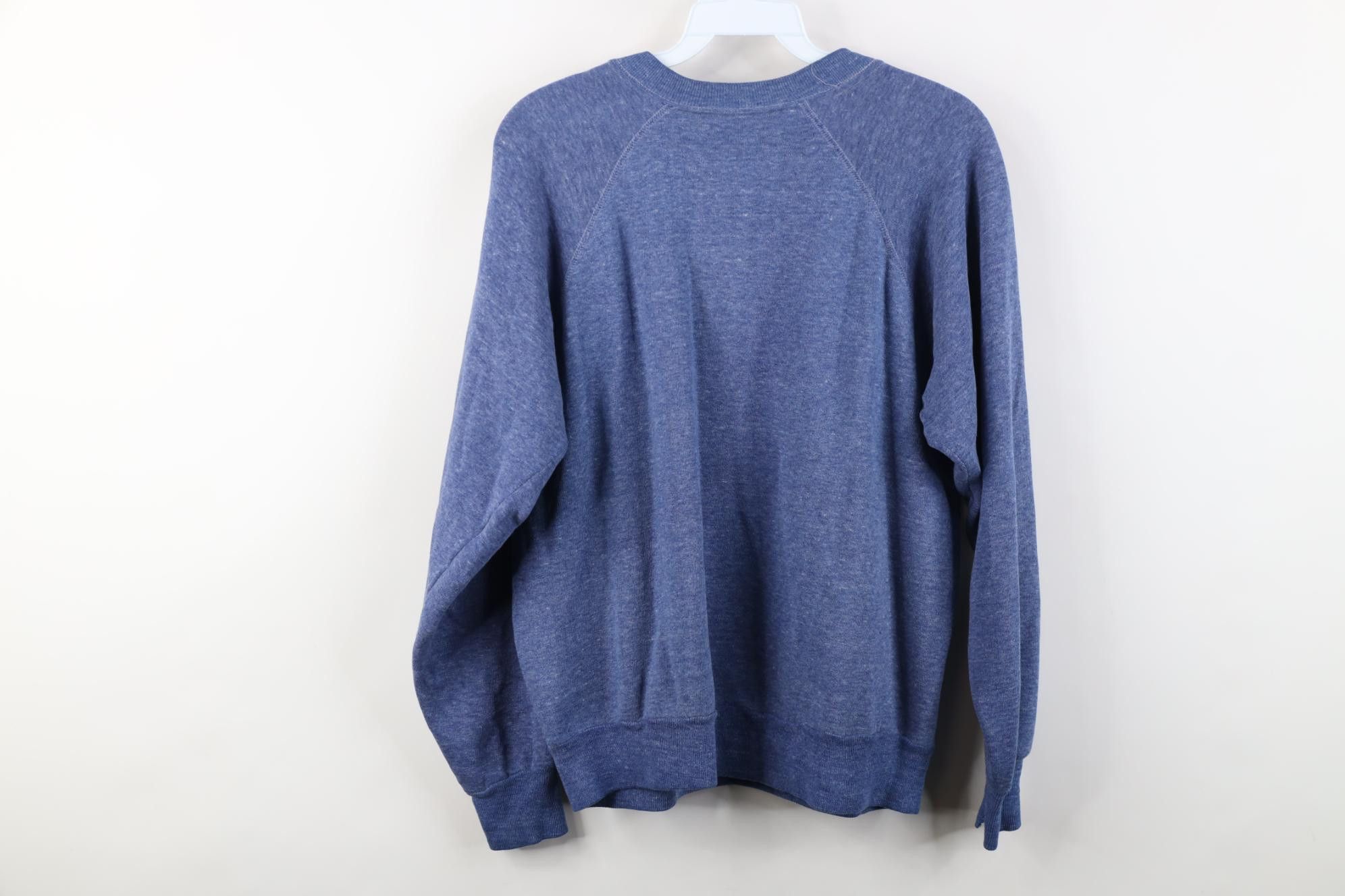 Vintage Vintage 70s Streetwear Blank Raglan Crewneck Sweatshirt USA Size M / US 6-8 / IT 42-44 - 10 Thumbnail