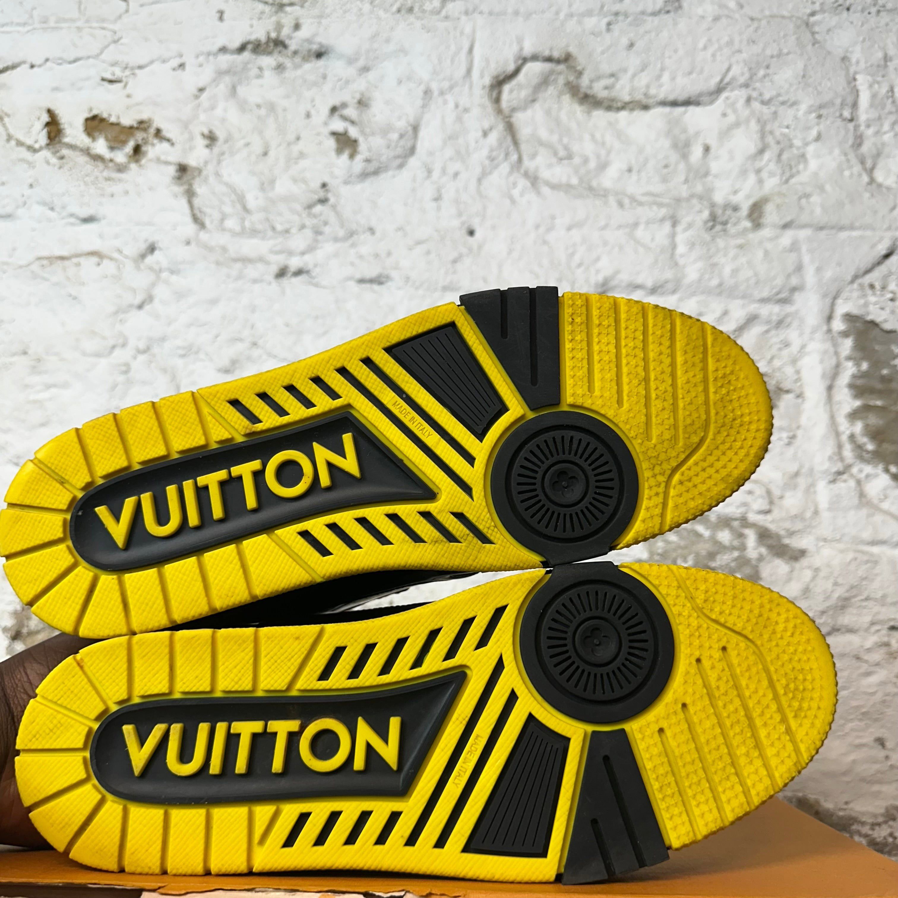 Louis Vuitton Louis Vuitton Black Yellow Trainer Sneaker Sz 10 (8.5LV) Size US 10 / EU 43 - 6 Thumbnail