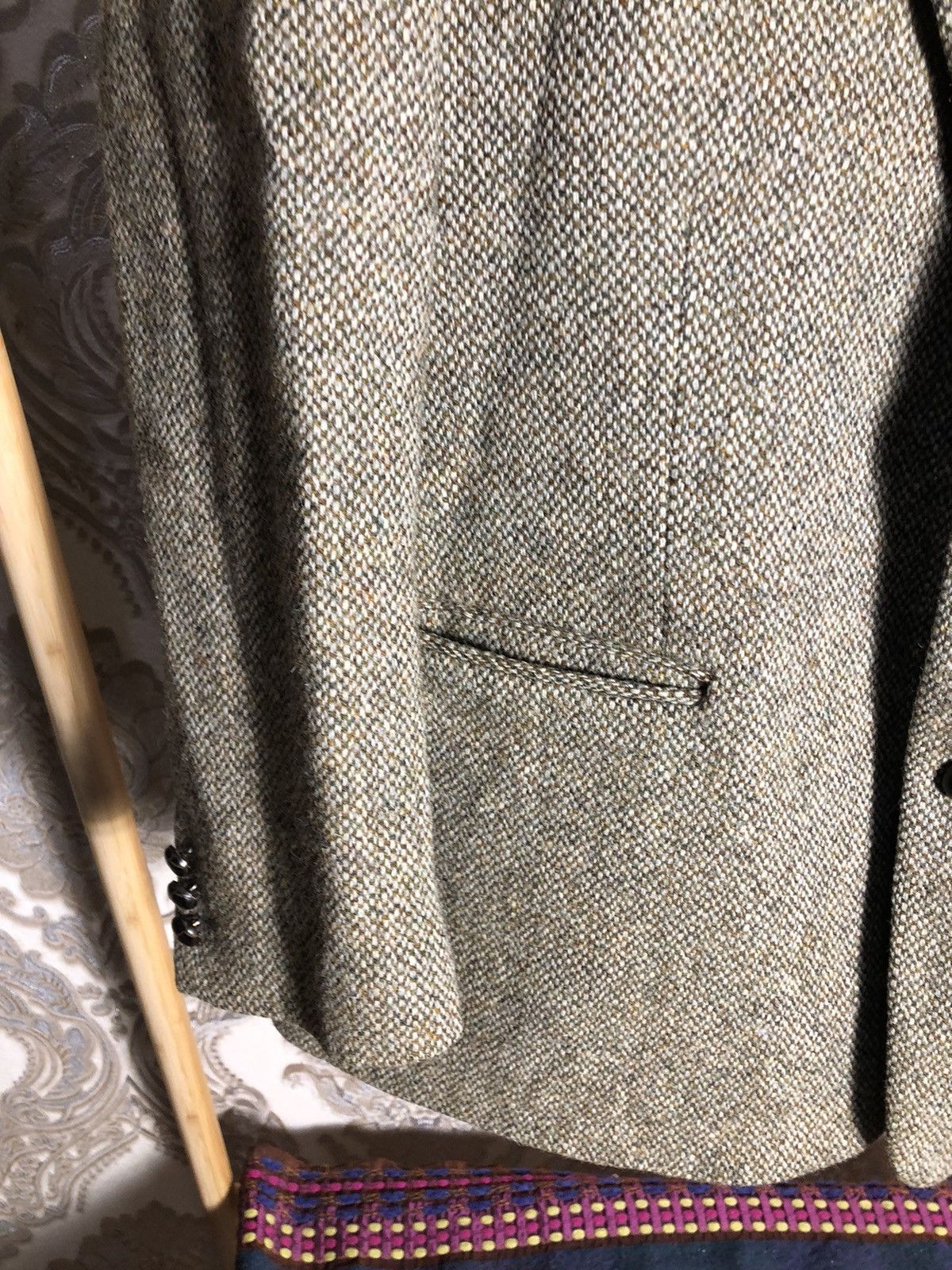 Harris Tweed × Vintage VERY RARE HARRIS TWEED DESIGNER KNIT BLAZER CASUAL Y2K 90s Size 46R - 4 Thumbnail