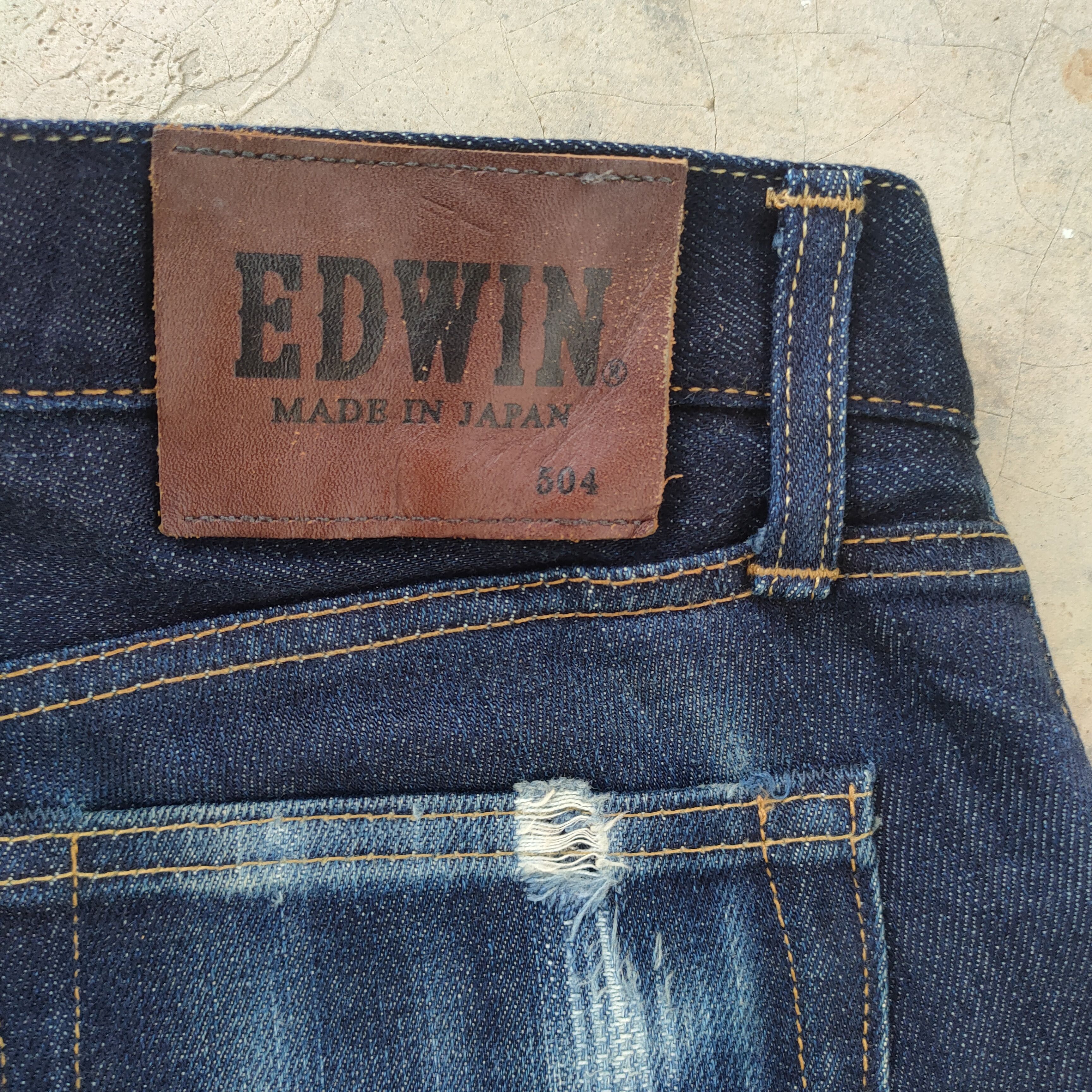 Edwin × Jean × Vintage W34 VINTAGE EDWIN RIPPED JEANS DENIM PANTS Size US 34 / EU 50 - 13 Thumbnail
