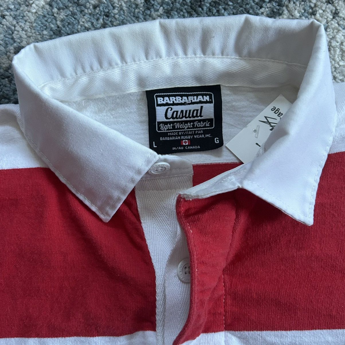Barbarian UNiVERSiTY of NEW MEXiCO LOBOS PEPPERMiNT STRiPE RUGBY SHiRT Size US L / EU 52-54 / 3 - 2 Thumbnail