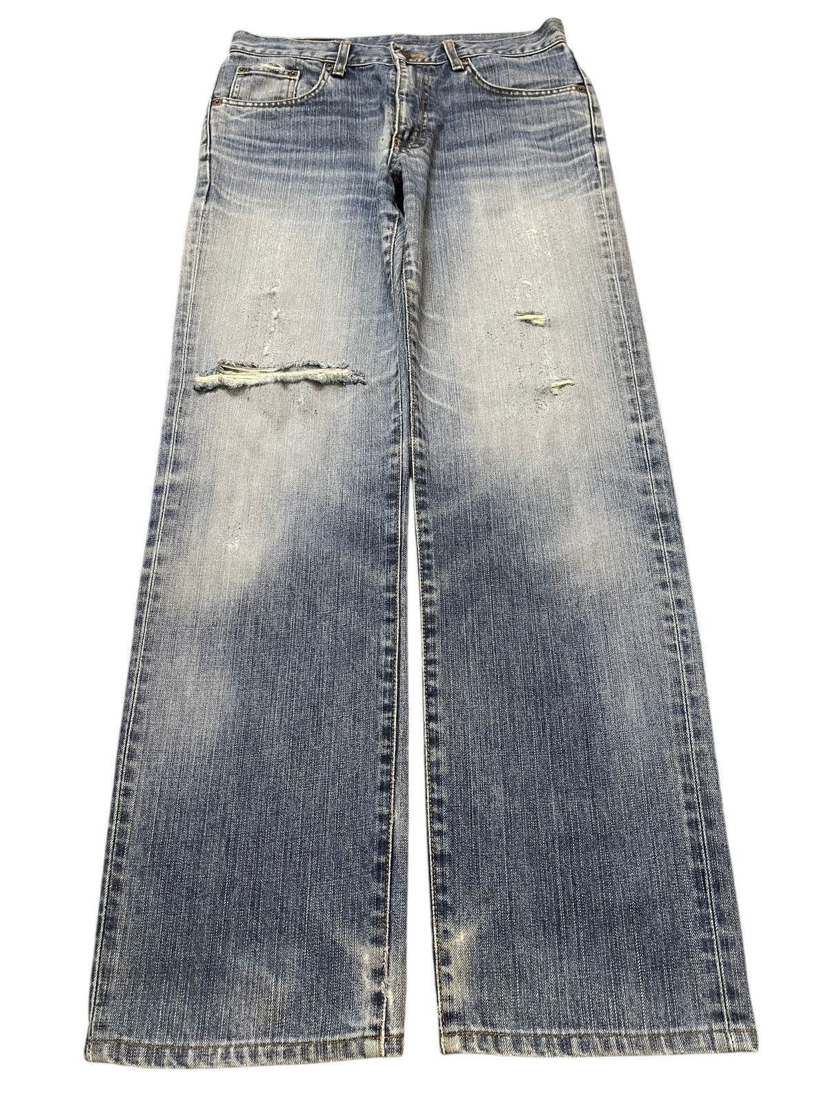 Edwin Vintage Edwin 503 Faded Wash Distressed Style Loose Jeans Size US 31 - 1 Thumbnail