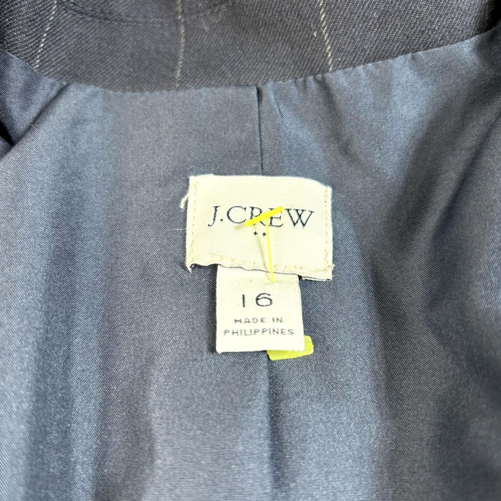 J.Crew J.Crew Blazer Women 16 Blue Pinstripe One Button Jacket Career Heritage Office Shirt Size XXL / US 16-18 / IT 52-54 - 3 Thumbnail