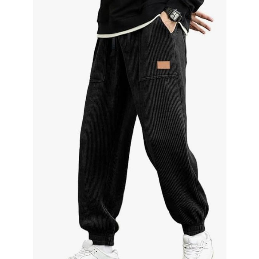 The Unbranded Brand Mens Corduroy Joggers Drawstring Waist with Pockets size XL Size US 38 / EU 54 - 1 Thumbnail