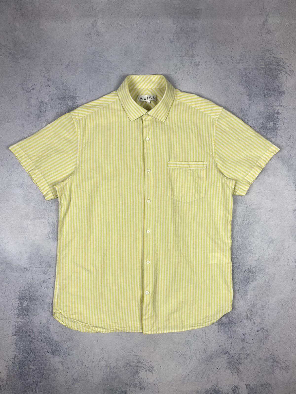 Reiss Reiss Stripped Luxury Short Sleeve button up shirt Size US L / EU 52-54 / 3 - 2 Thumbnail