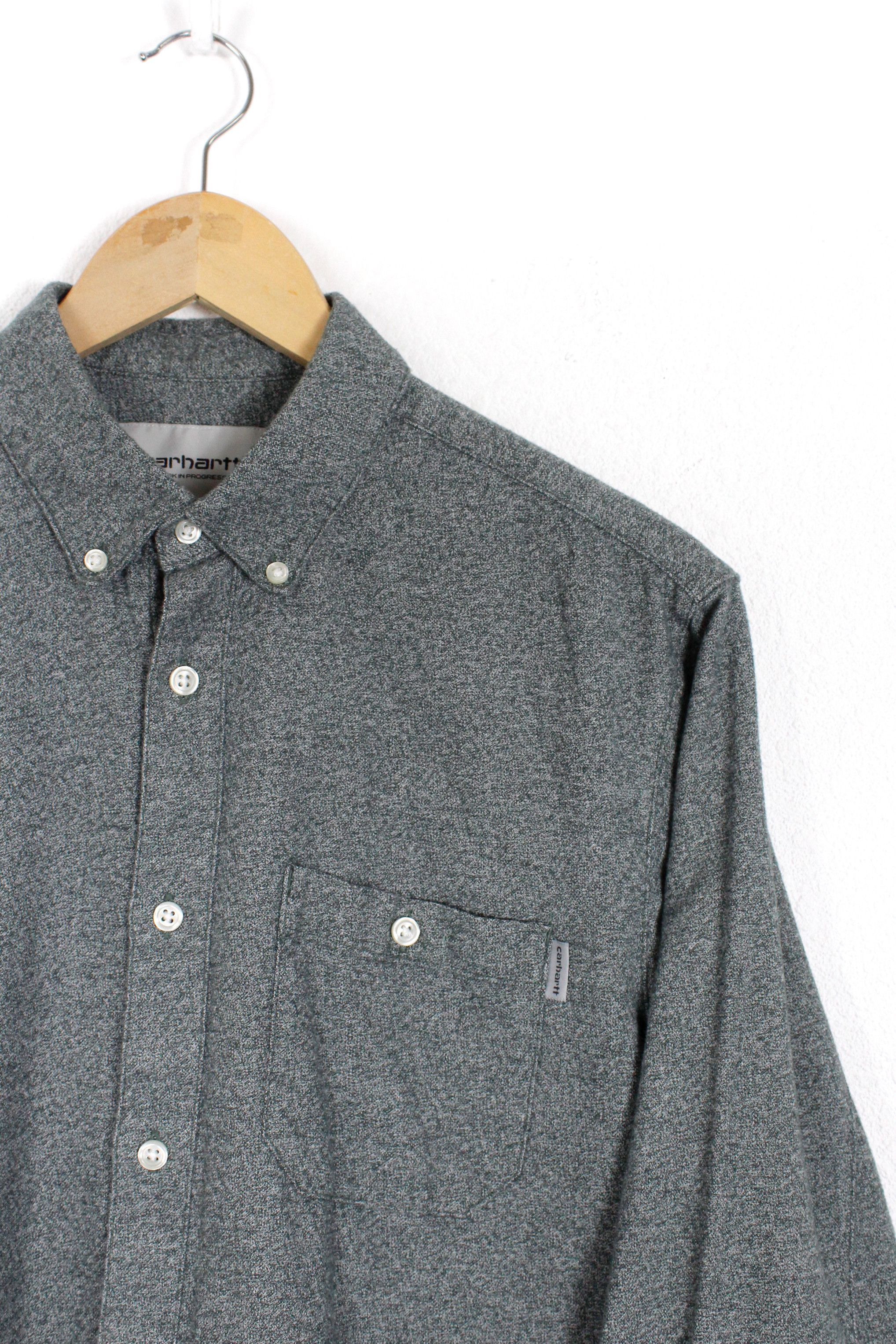 Carhartt Wip Carhartt Wip Corey Green Gray Flannel Oxford Shirt Size US S / EU 44-46 / 1 - 2 Thumbnail