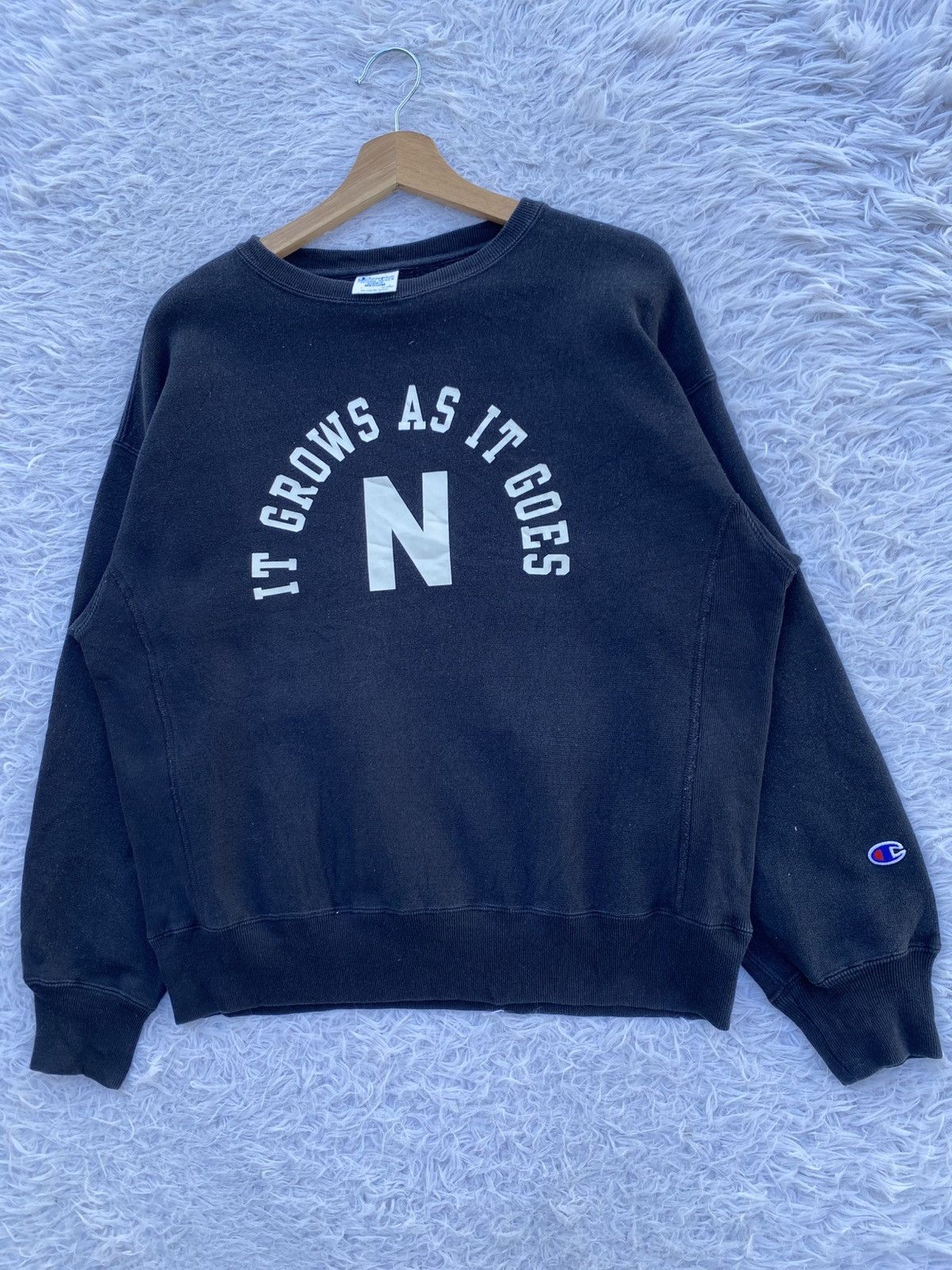 Champion Vtg Champion Reverse Weave "It Grows As It Goes N" Sweater Size US M / EU 48-50 / 2 - 3 Thumbnail