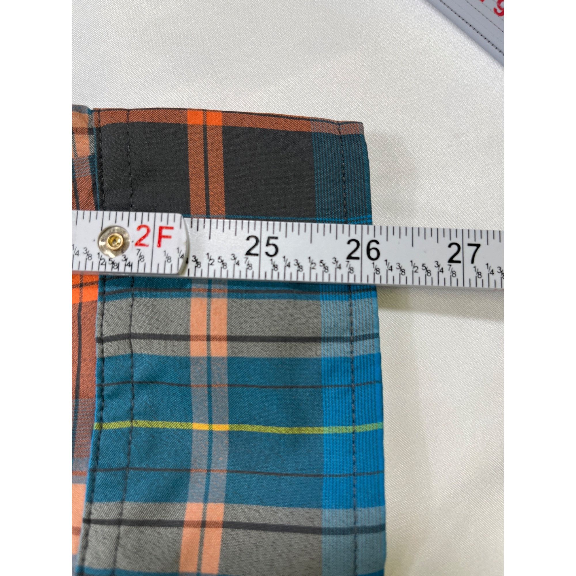 St. Johns Bay St. Johns Bay SKu 7619 Mens blue and Orange Plaid Long Sleev Size US L / EU 52-54 / 3 - 8 Thumbnail
