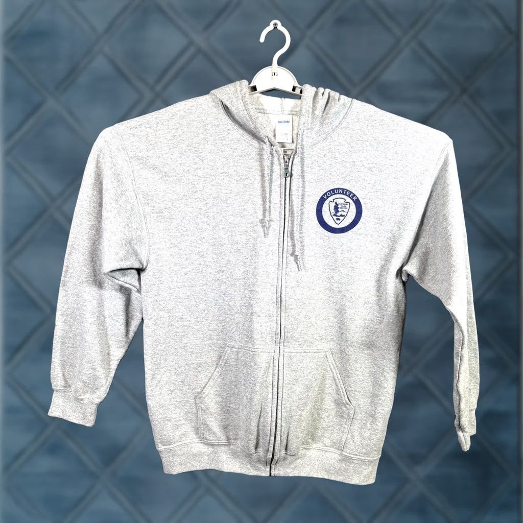 Gildan Gildan Hoodie Mens L Gray Zip-Up National Park Service Volunteer Sailing Program Size US L / EU 52-54 / 3 - 1 Thumbnail