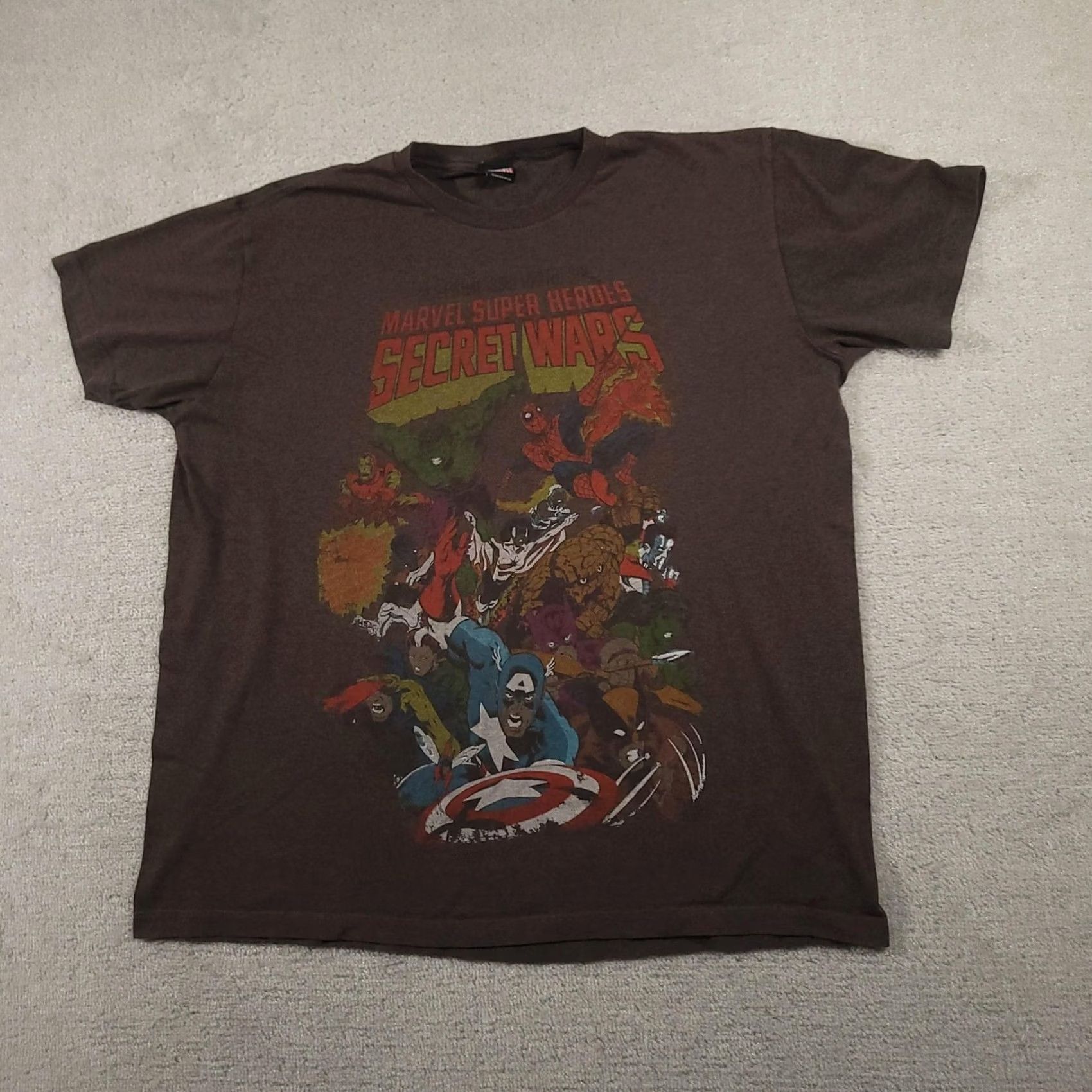 Vintage VINTAGE Marvel Super Heroes Secret Wars Shirt Mens XL Brown Graphic Mad Engine Size US XL / EU 56 / 4 - 2 Thumbnail