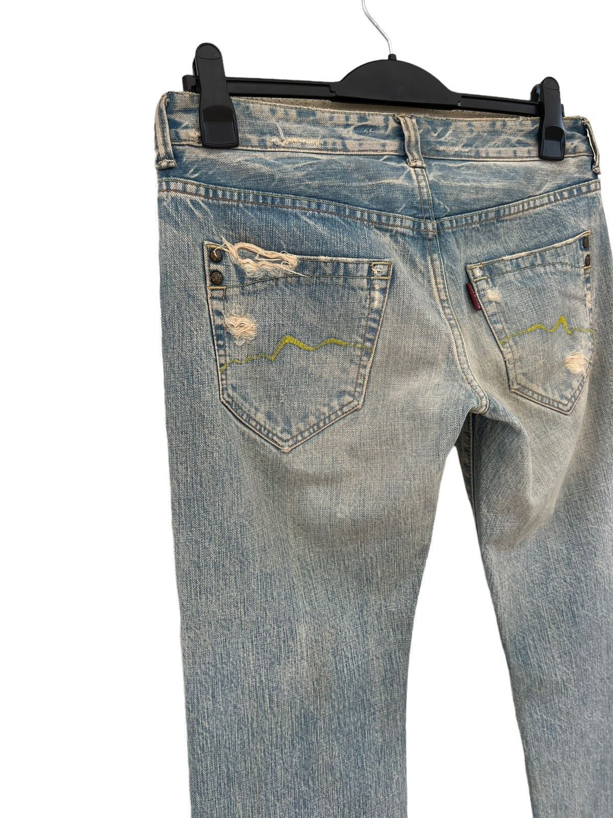 Japanese Brand Rivet & Blue Japan Distressed Muddy Denim Jeans Size US 30 / EU 46 - 15 Thumbnail