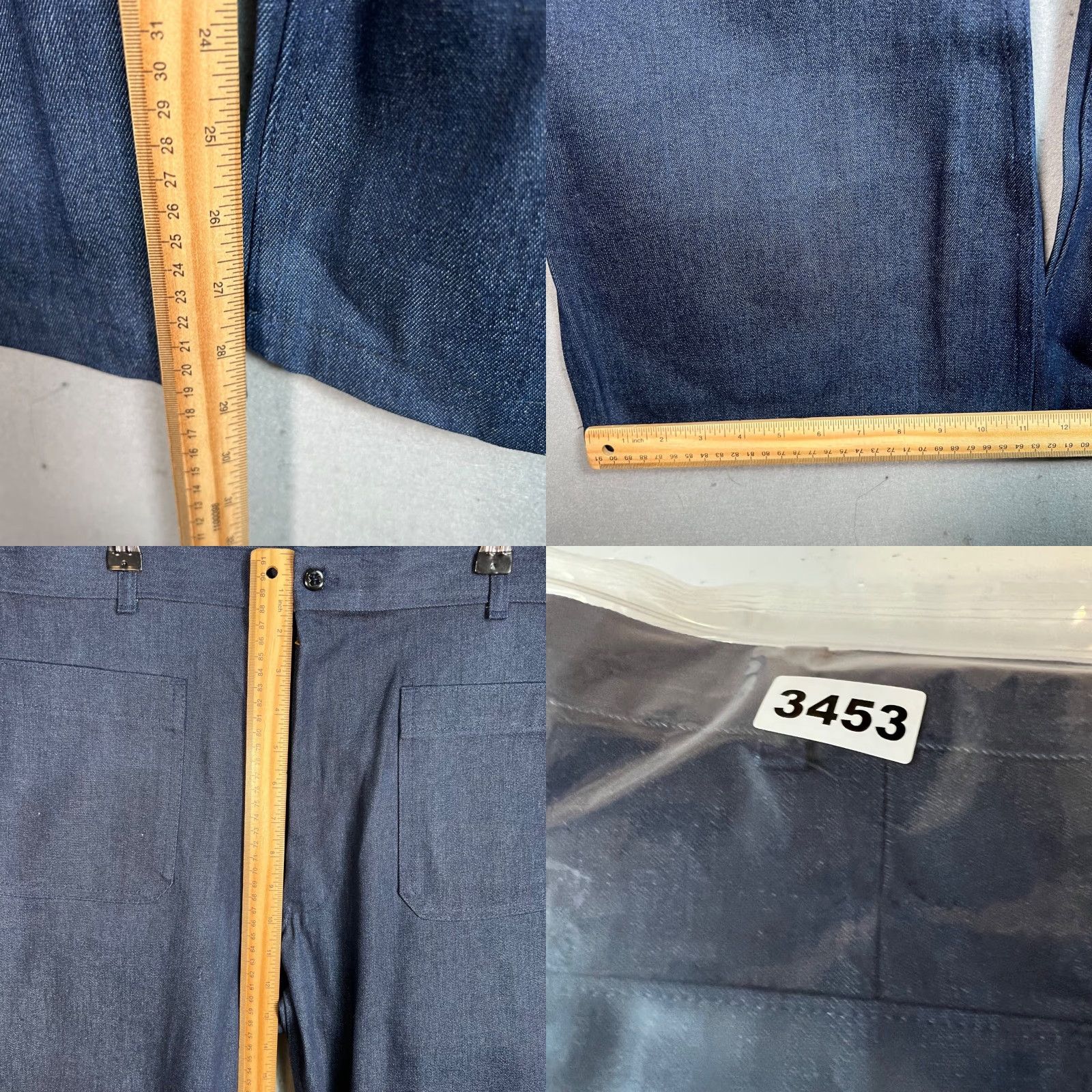 Vintage VINTAGE US Navy Mens 36R Seafarer Denim Utility Flare Leg Trousers NEW! Pants Mens 36R Blue Cotton Blend Flared Denim Dress Pants 28in Inseam Size US 36 / EU 52 - 8 Thumbnail