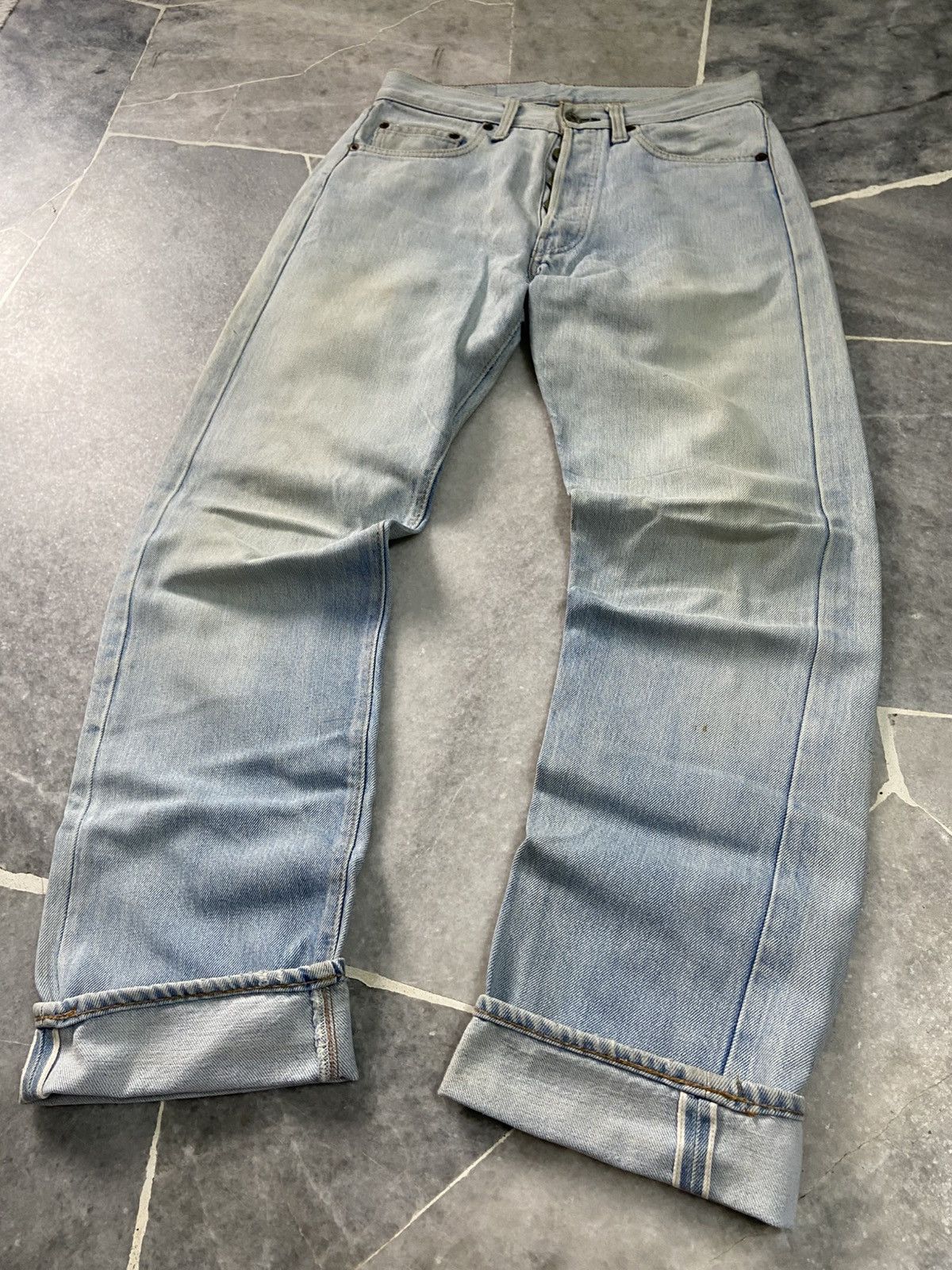 Levi's Vintage 70s Levi’s 501 Redline Selvedge Jeans Button 6 Size US 29 - 9 Thumbnail