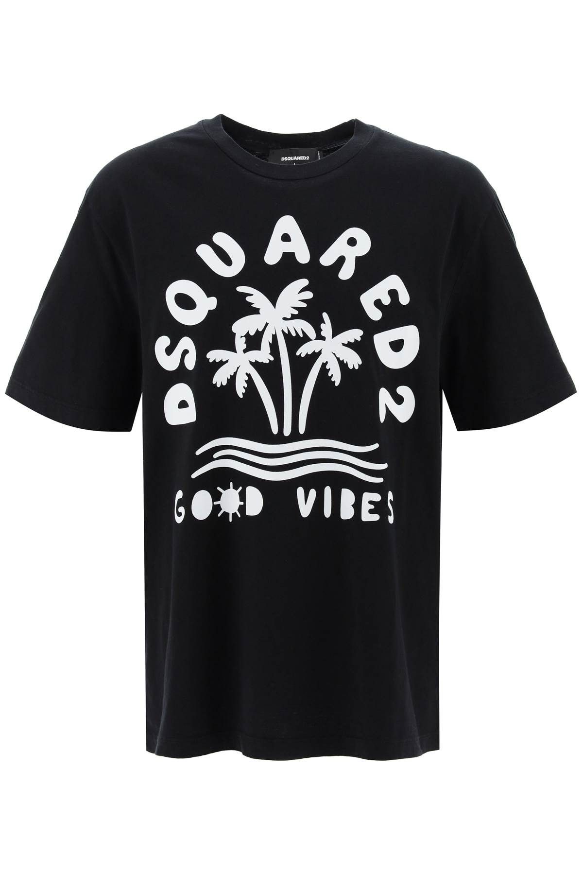 image of Dsquared2 T-Shirt With Logo Print in Black, Men's (Size XL)