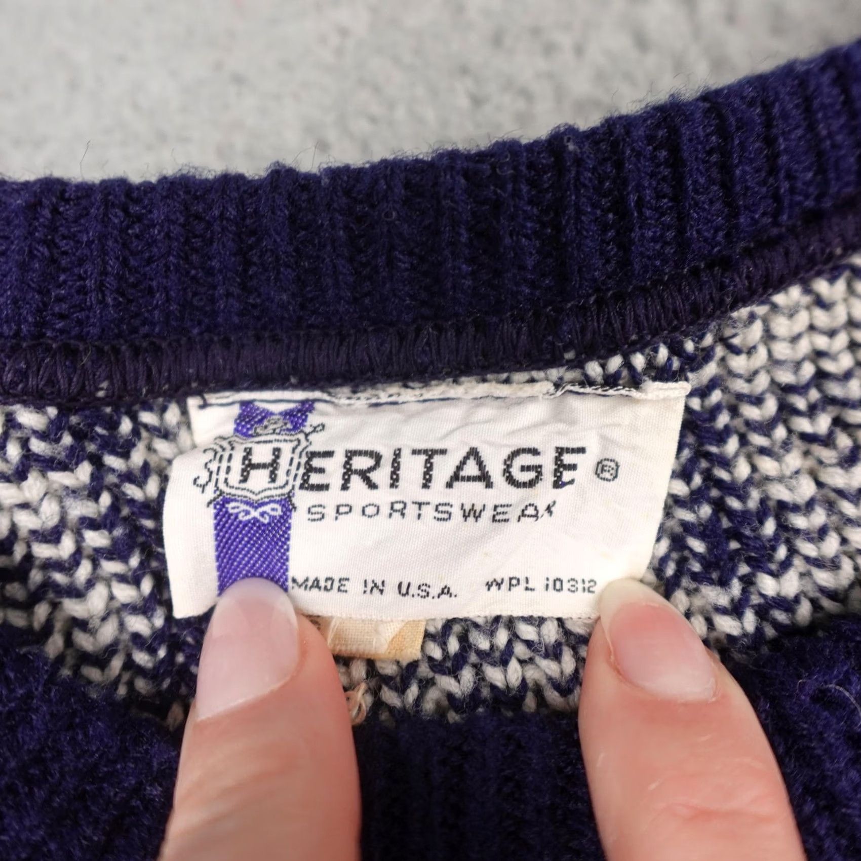 Vintage VINTAGE Heritage Sportswear Sweater Mens XL Blue Geometric 80s Ski Pullover Knit Wool? Acrylic Size US XL / EU 56 / 4 - 2 Thumbnail