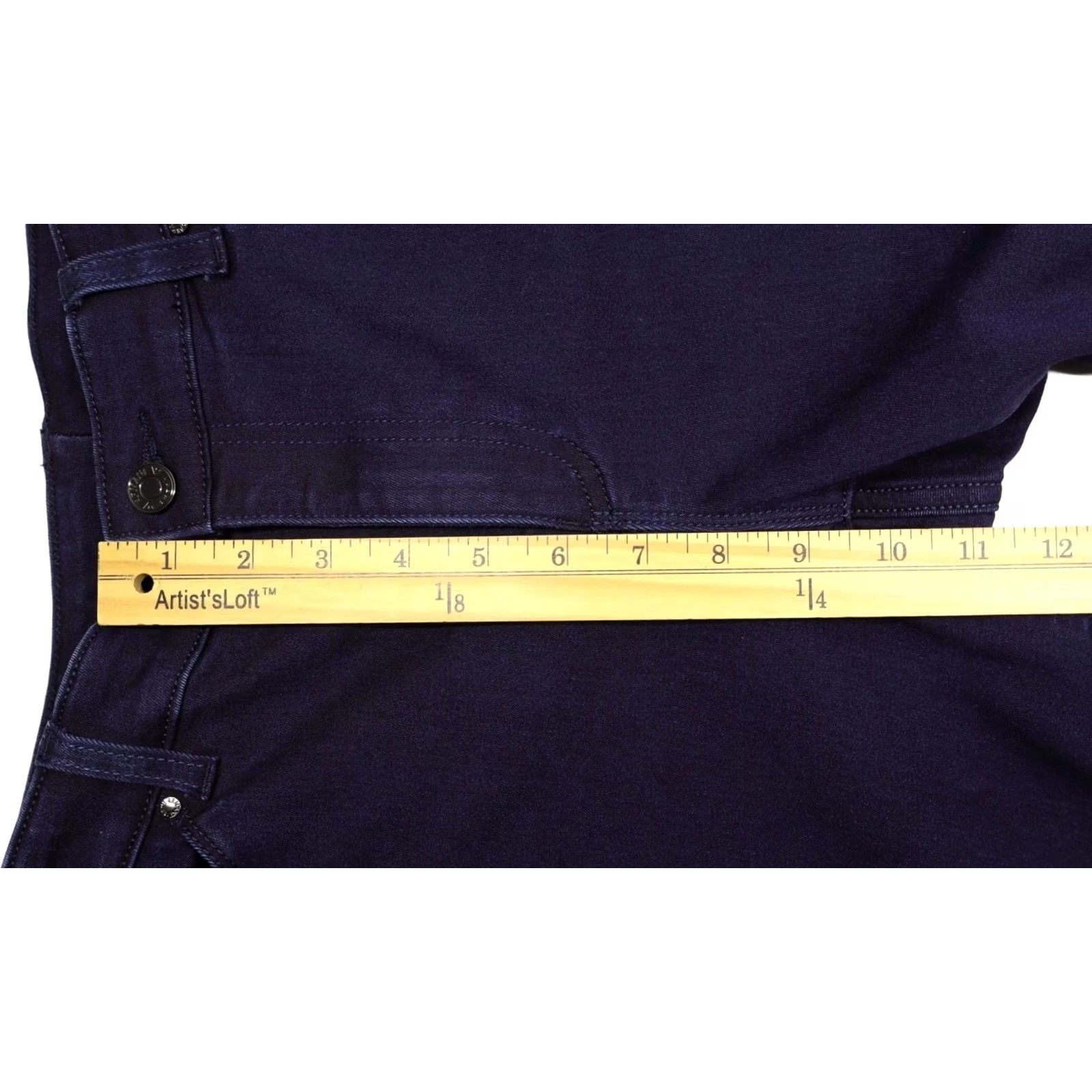 Armani Exchange Armani Women Jeans J18 Dahlia Stretch Blue Cotton Sz 31x31 Dark Blue Regular Women Style Straight 5-Pocket Zipper Button Logo Denim Clothing Size 24" / US 00 / IT 34 - 7 Thumbnail