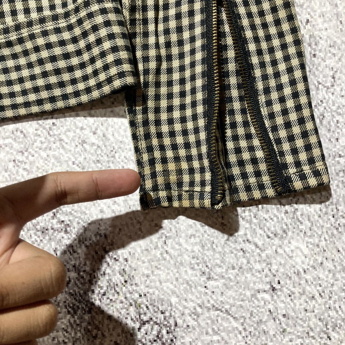 Japanese Brand 2000s Ehypenworld Gallery Asymastrical Bikers Jacket Plaid Size US XS / EU 42 / 0 - 19 Thumbnail