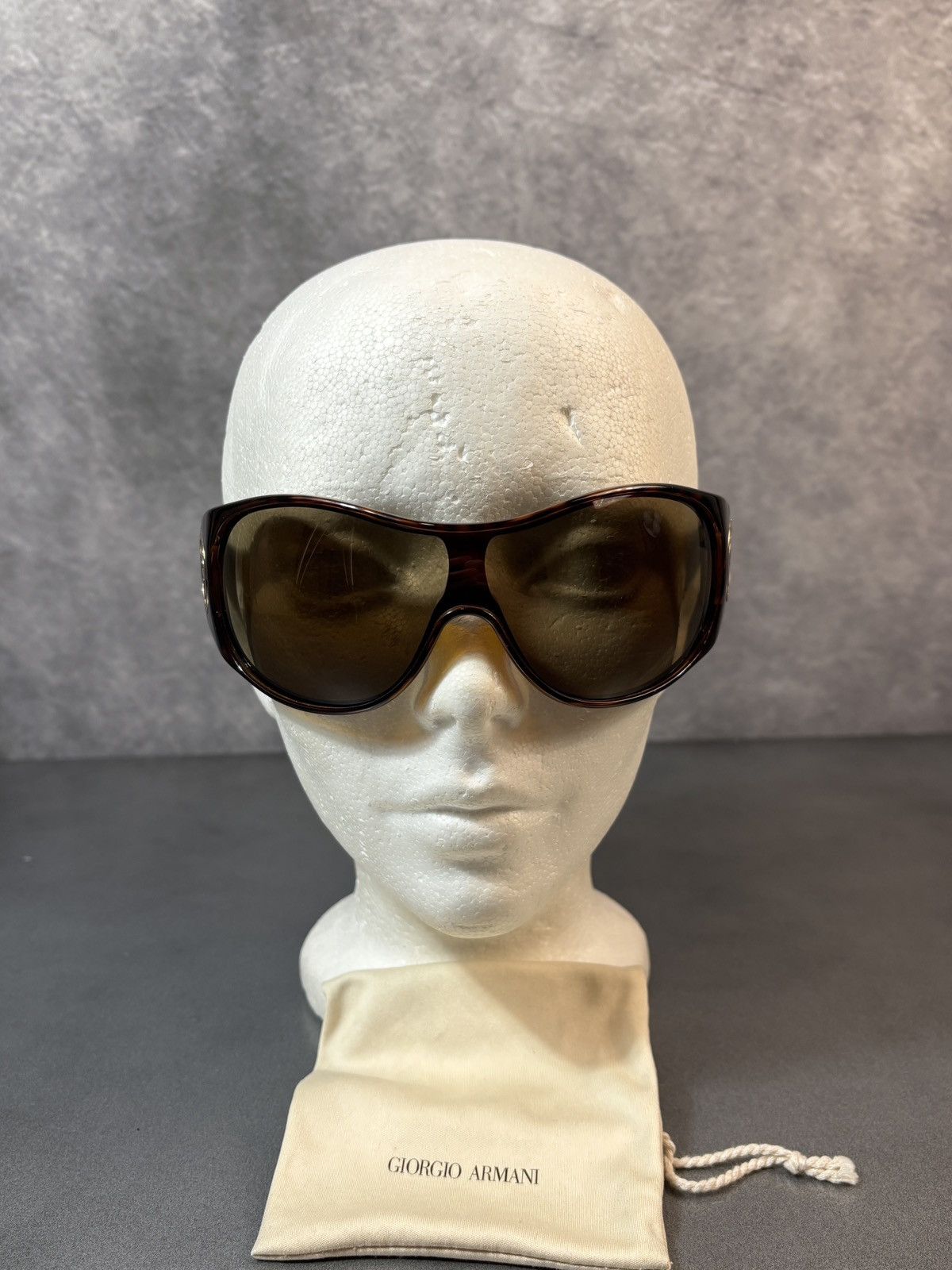 Giorgio Armani × Vintage 2000s Giorgio Armani Sunglasses GA 340/S Oversized Wrap Y2K Size ONE SIZE - 19 Thumbnail