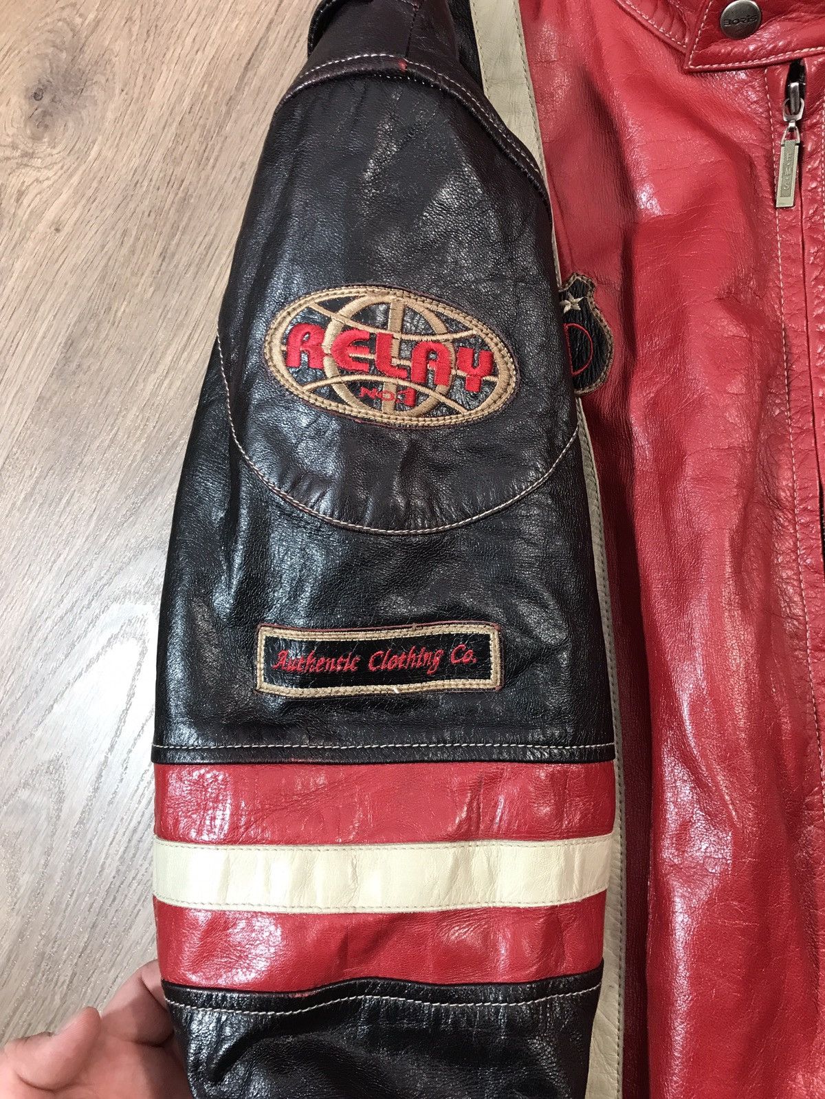 Vintage Vintage Leather Racing Moto Jacket Size US L / EU 52-54 / 3 - 4 Thumbnail