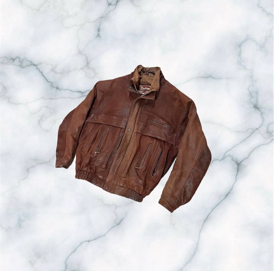 Vintage Vintage Leather Jacket Size US L / EU 52-54 / 3 - 1 Thumbnail