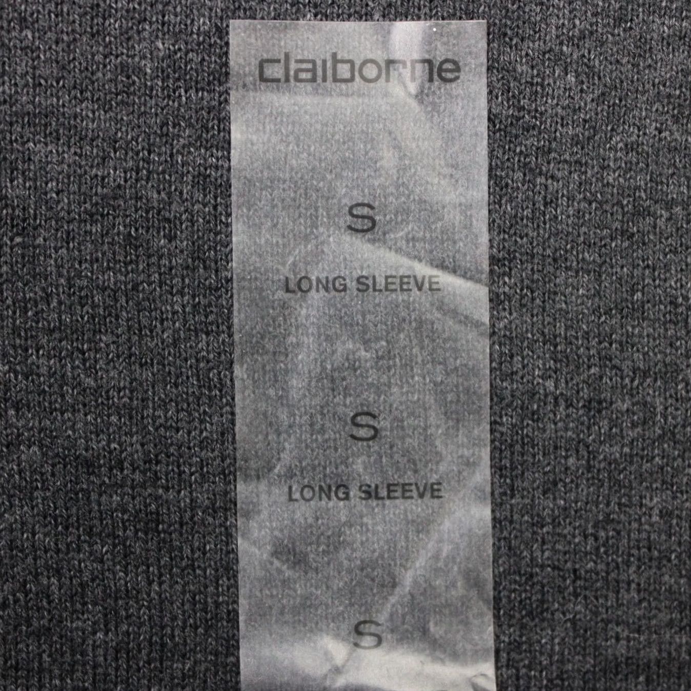 Liz Claiborne Claiborne Sweater Mens Small Heather Gray Cotton/Cashmere V-Neck Pullover NWT Size US S / EU 44-46 / 1 - 7 Thumbnail