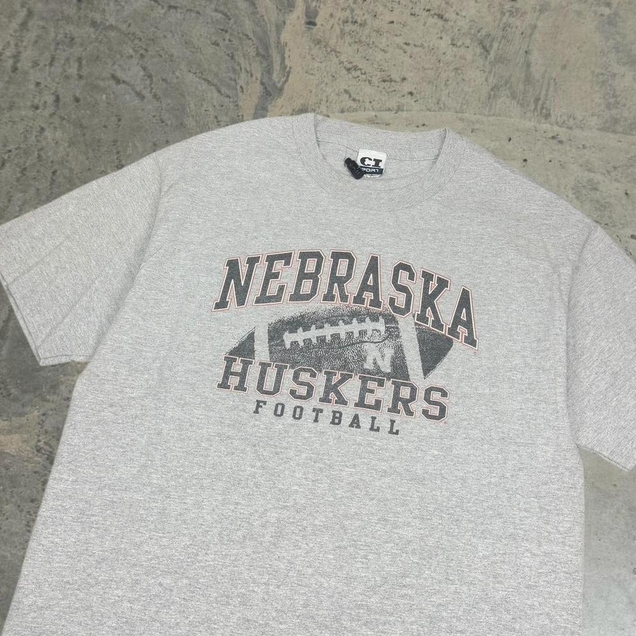 Vintage Vintage 90s CI Sport Nebraska Huskers Football T-Shirt Size US XL / EU 56 / 4 - 2 Thumbnail