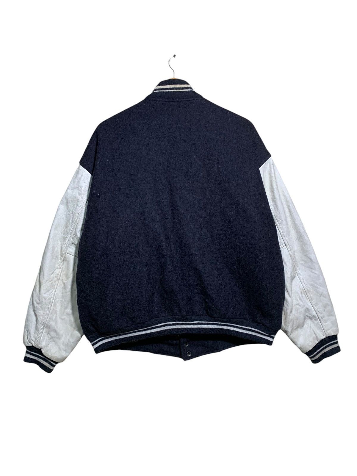 MLB × Mirage × New York Yankees 🔥VTG MIRAGE NY YANKEES MLB VARSITY JACKET WOOL/LEATHER Size US XL / EU 56 / 4 - 5 Thumbnail