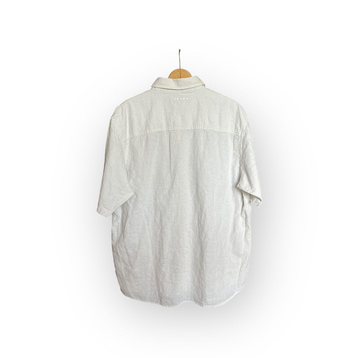 Coogi COOGI White Linen Embroidered Button Up Shirt XL Size US XL / EU 56 / 4 - 2 Thumbnail