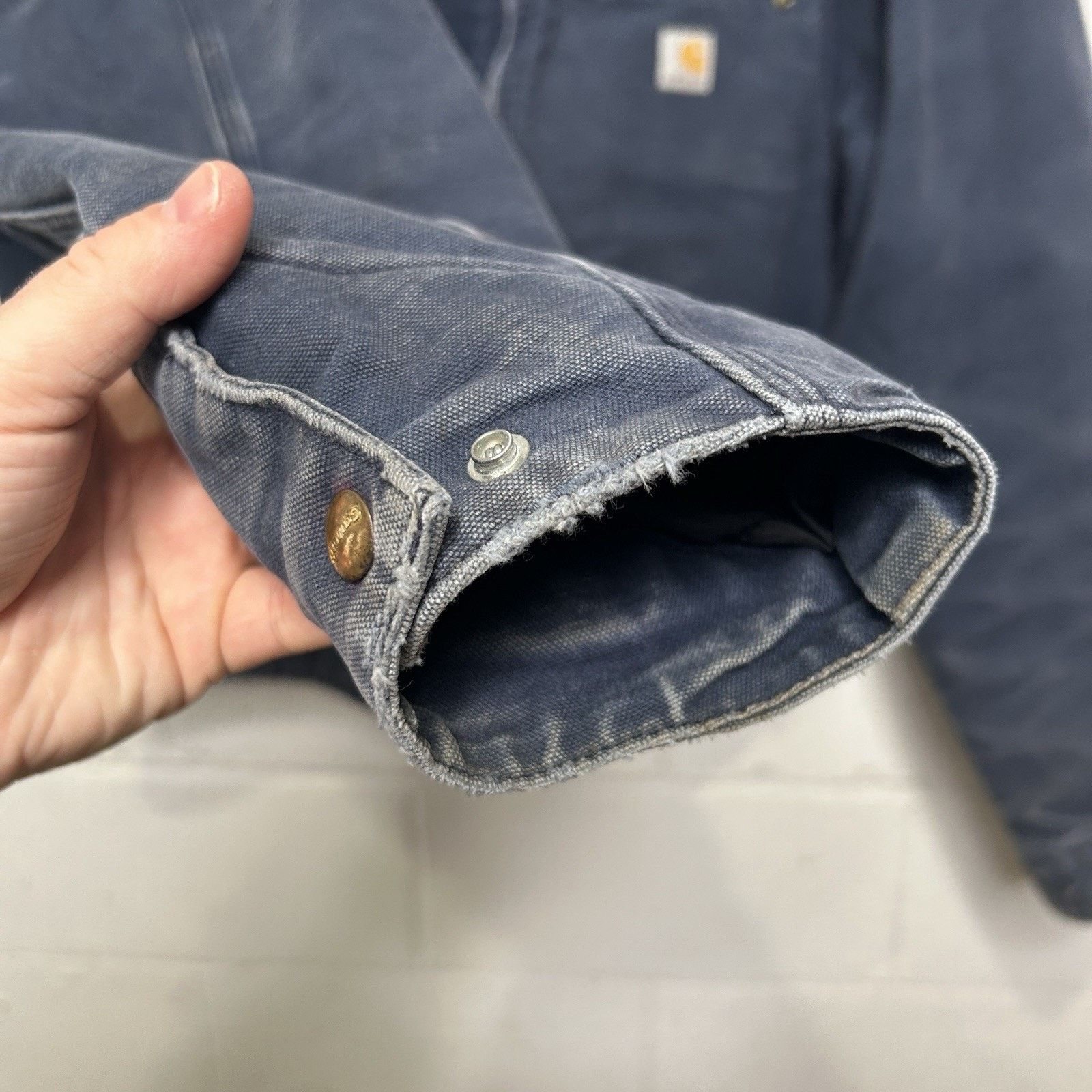 Carhartt Vintage Carhartt Blanket-Lined Detroit Jacket “Navy” J01 NVY Size US L / EU 52-54 / 3 - 6 Thumbnail