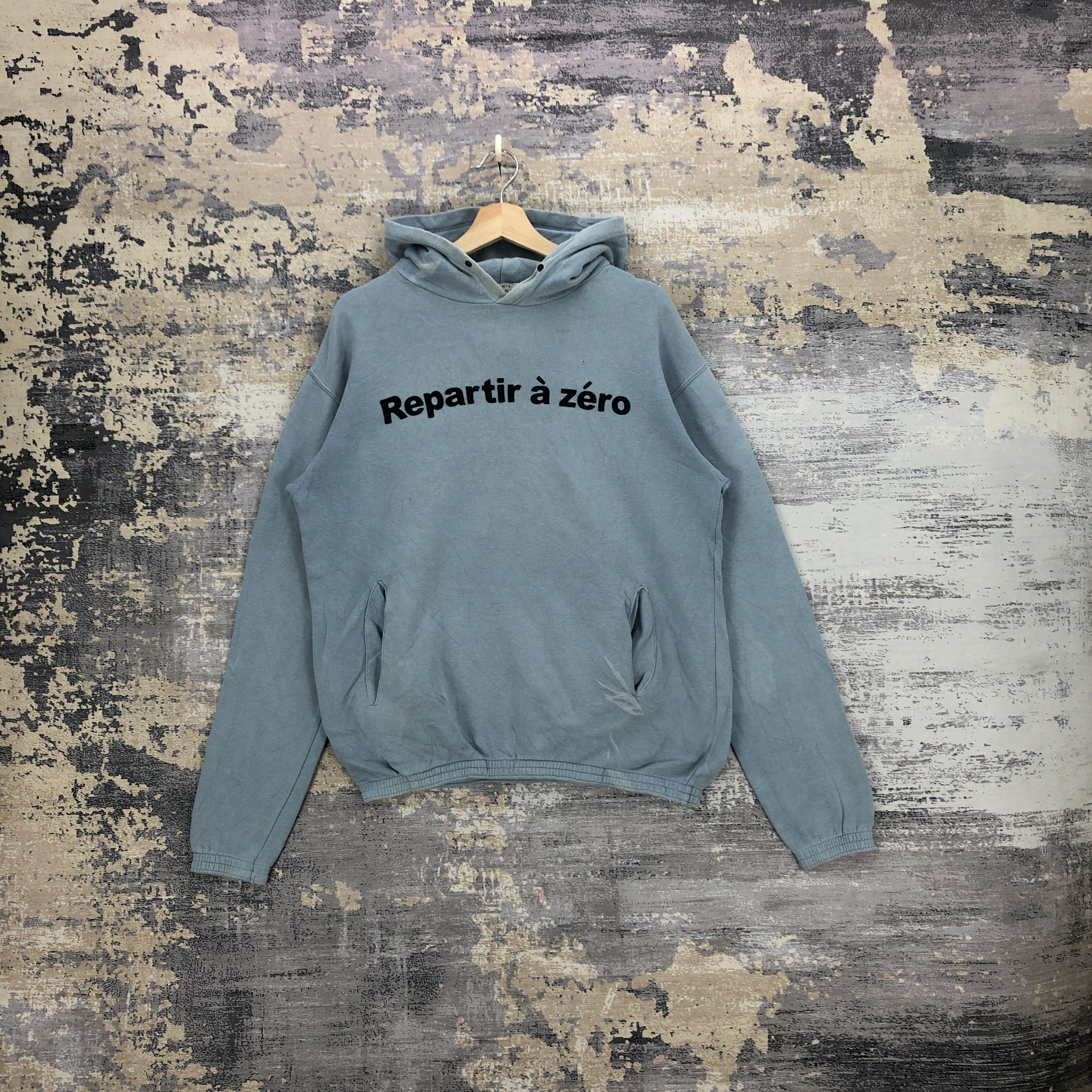 Japanese Brand × Vintage Vintage 90s Repartir a Zero Sweater Hoodie Sweatshirt Size US L / EU 52-54 / 3 - 1 Thumbnail