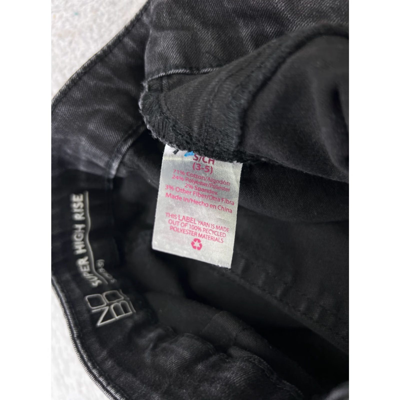 Vintage No Boundaries Jeans Women 3 Black Skinny Denim High Rise Cotton Blend 5-Pocket Size 26" / US 2 / IT 38 - 6 Thumbnail