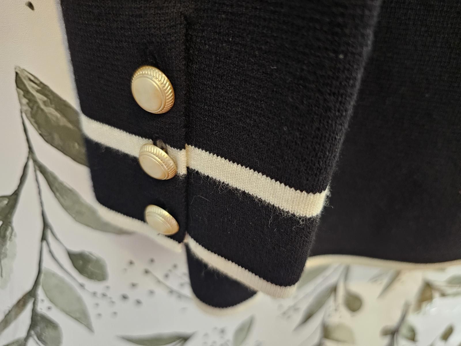 Other Talbots Cardigan Shirt Black Womens Size M White Trim Size M / US 6-8 / IT 42-44 - 6 Thumbnail