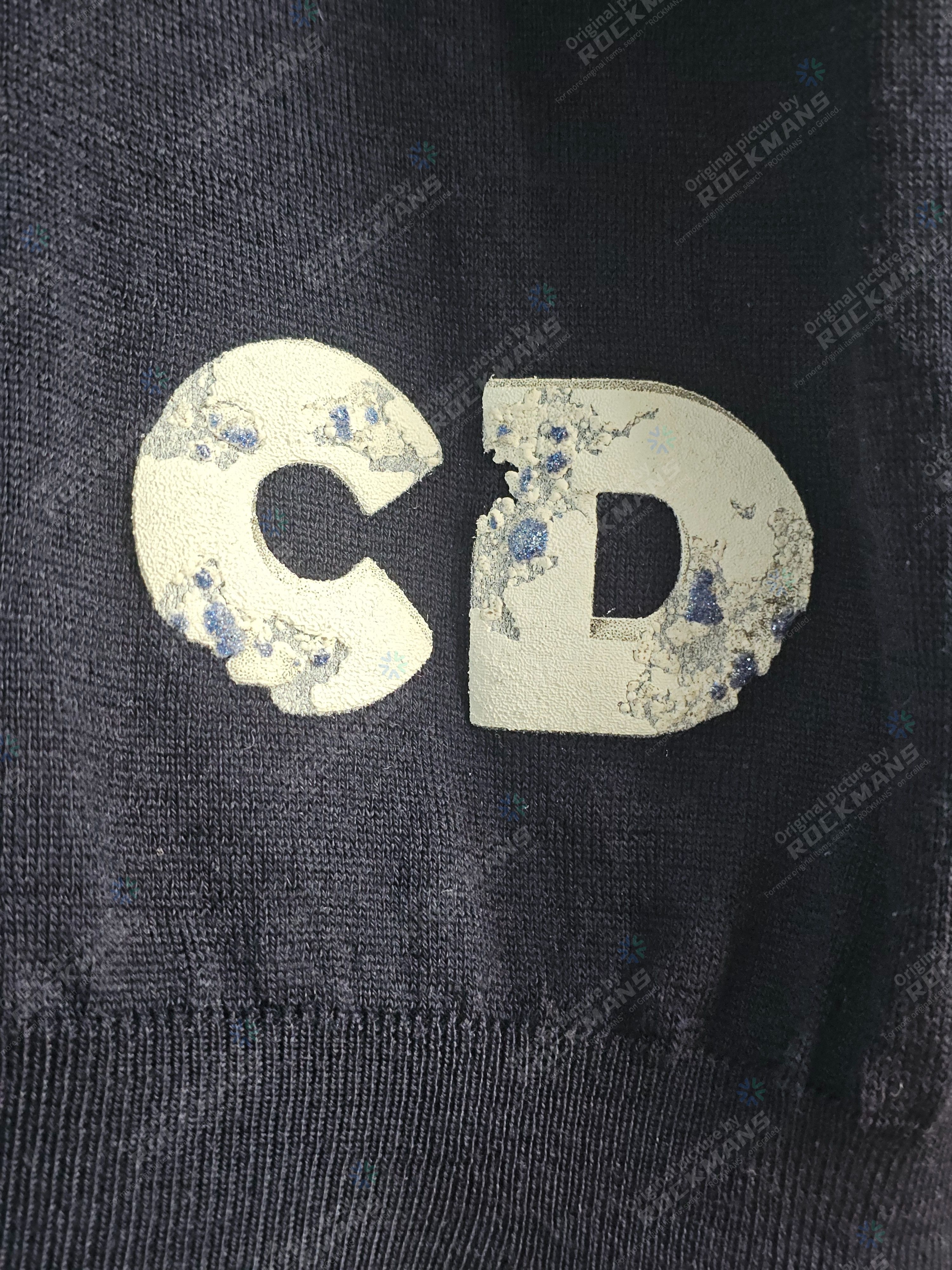 Dior Dior x Daniel Arsham Navy Wool Silk Sweater Jumper XL Size US XL / EU 56 / 4 - 2 Thumbnail