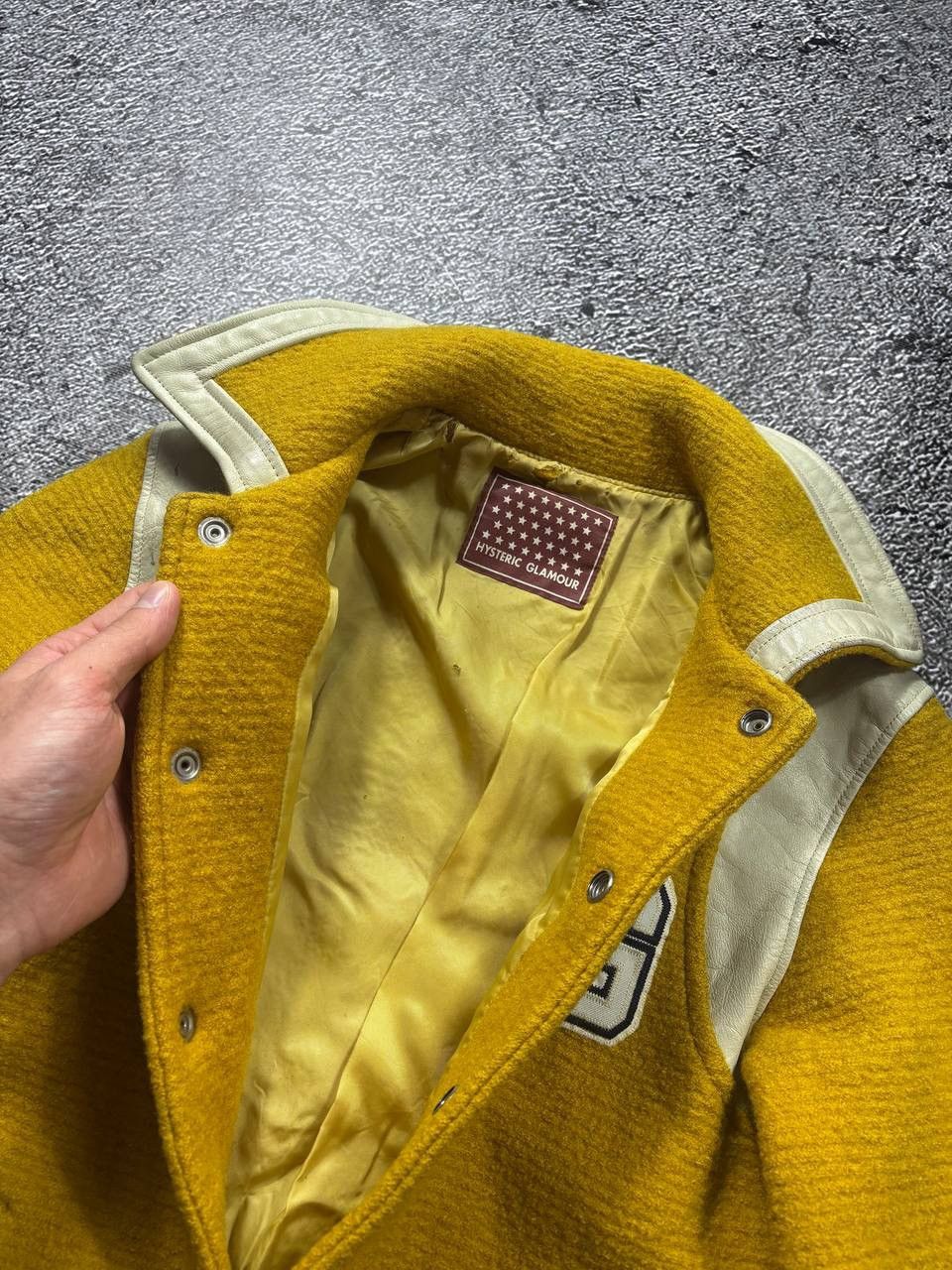 Hysteric Glamour 🔥 Hysteric Glamour Vintage Heavy Wool Varsity Jacket Japan Size S / US 4 / IT 40 - 7 Thumbnail