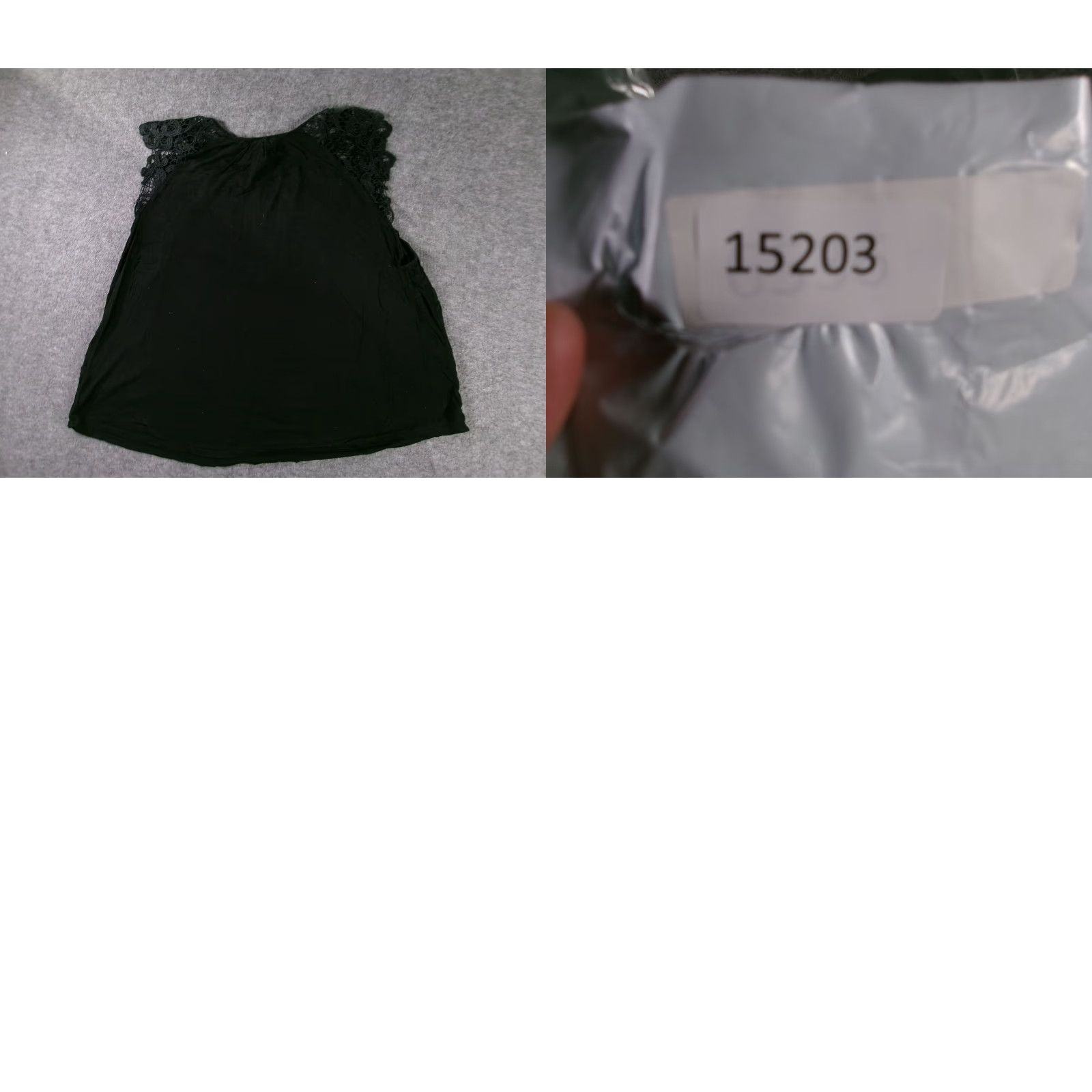 H&M H&M Top Womens XL Black Lace Cap Sleeve Scoop Neck Relaxed Fit Blouse Casual Size XL / US 12-14 / IT 48-50 - 8 Thumbnail
