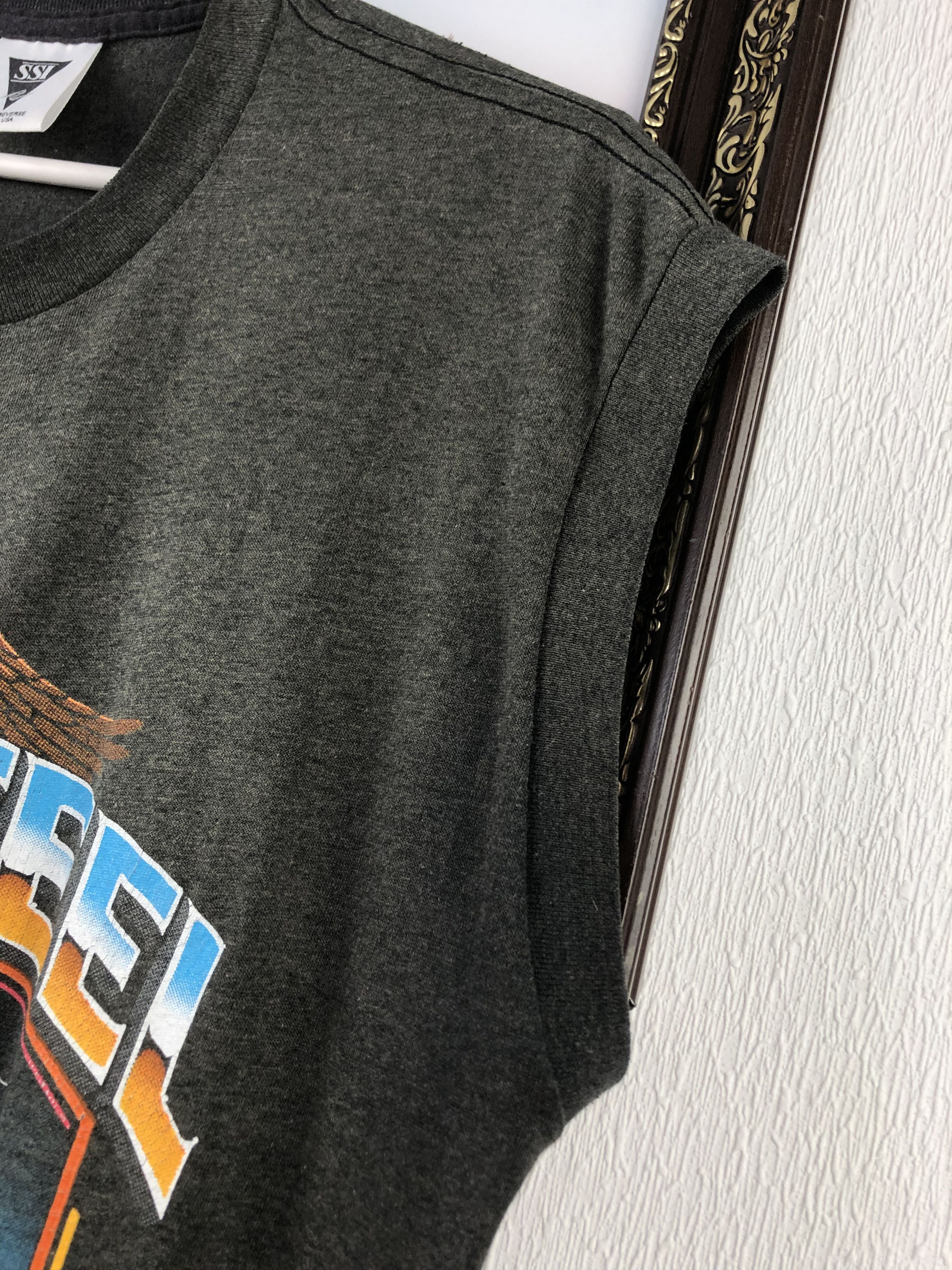 Harley Davidson Vintage 80's Harley Davidson Real Steel Shirt Print Vest Tee Size US L / EU 52-54 / 3 - 8 Thumbnail