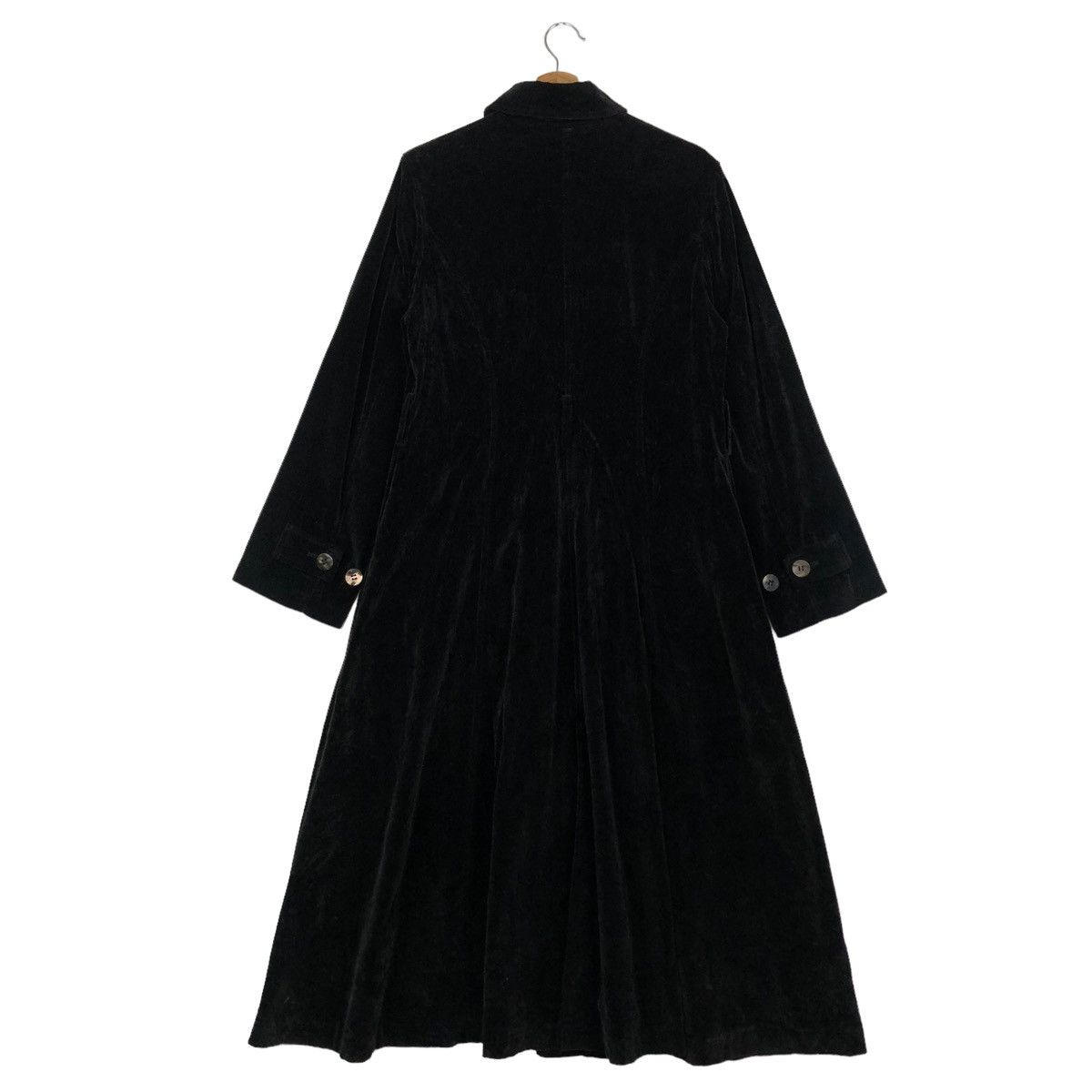 Yohji Yamamoto 🔥Rich Black - Velvet Fly Coats Long Jacket I Wish Y’s Bis Size M / US 6-8 / IT 42-44 - 8 Thumbnail