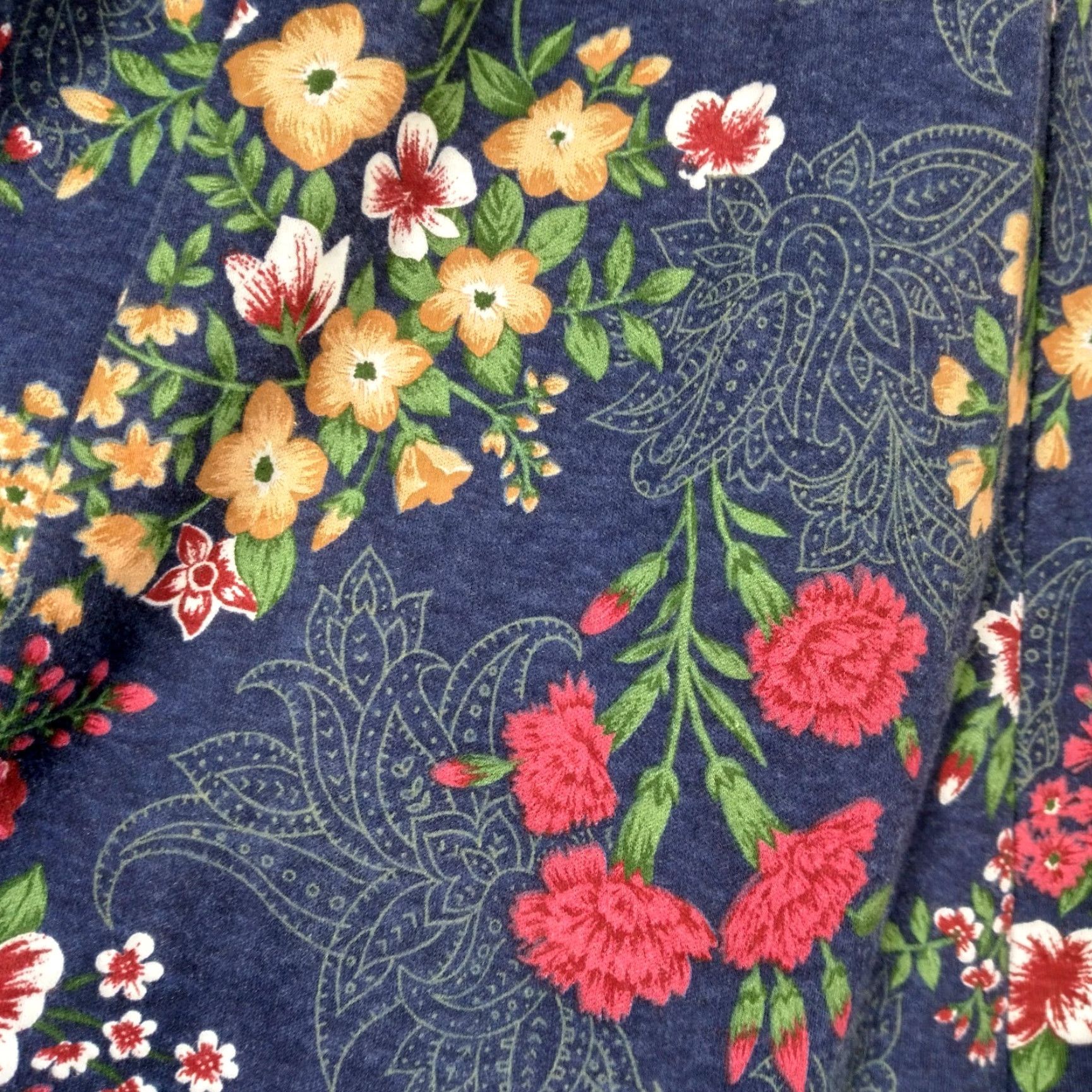 Vintage Vintage Large Skirt And Shirt Knit Outfit Set Blue Floral Cottagecore Soft USA Daywear Size L / US 10 / IT 46 - 7 Thumbnail